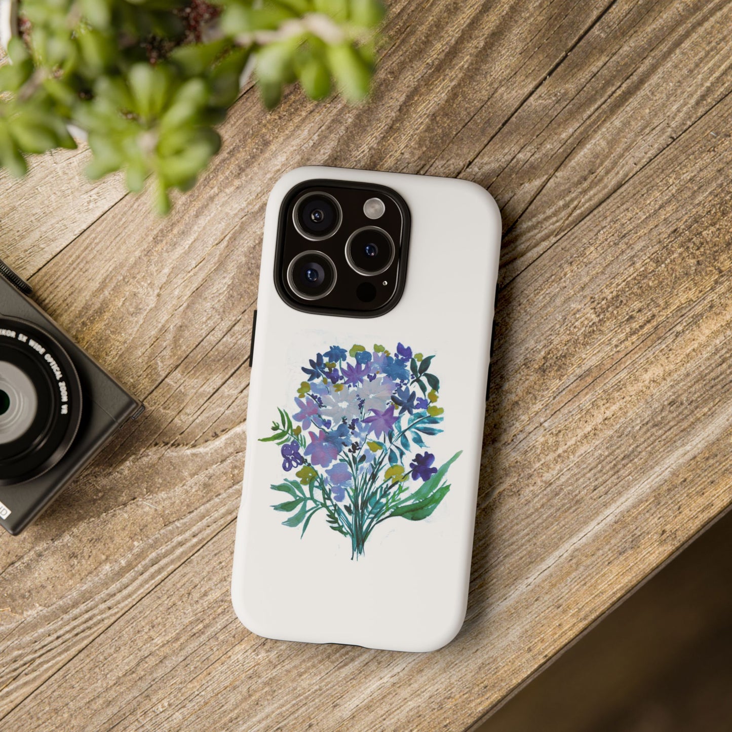 Floral Tough Case for Phone - Vibrant Watercolor Design