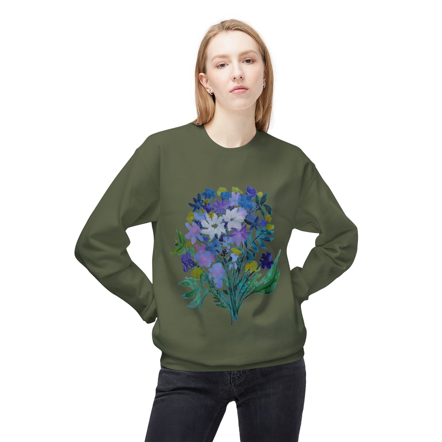 Crewneck Sweatshirt - Cozy Midweight Fleece for Spring