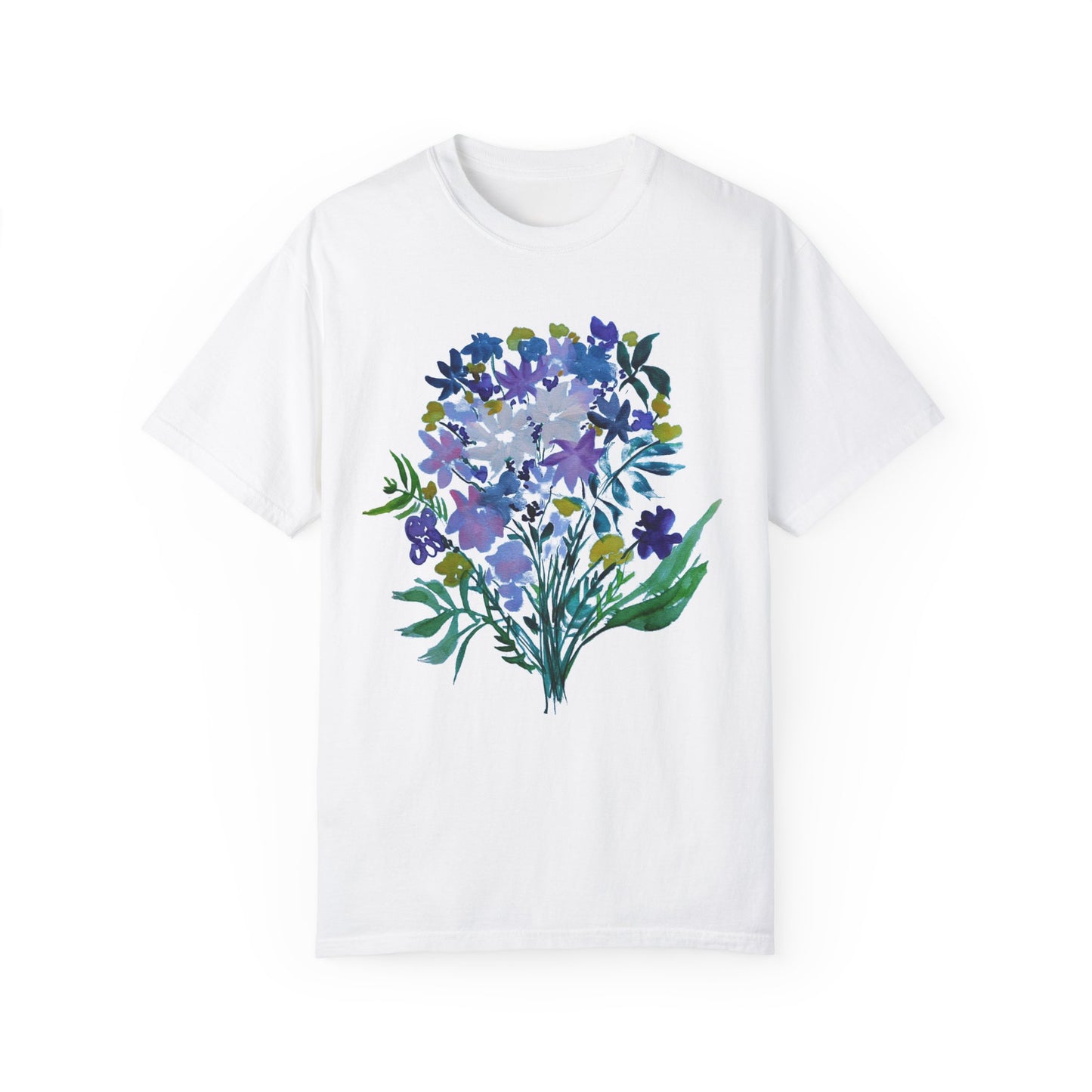Floral Art Unisex T-Shirt - Garment-Dyed Nature Tee