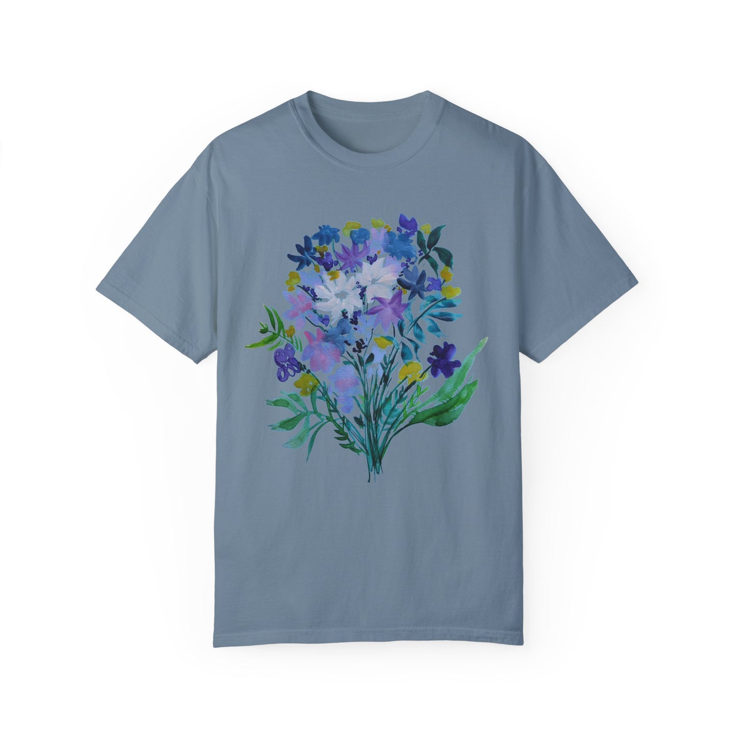 Floral Art Unisex T-Shirt - Garment-Dyed Nature Tee