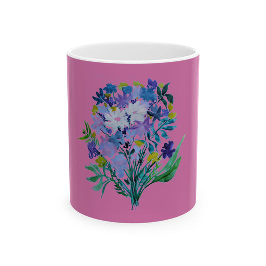 Pink Ceramic Mug, (11oz, 15oz)