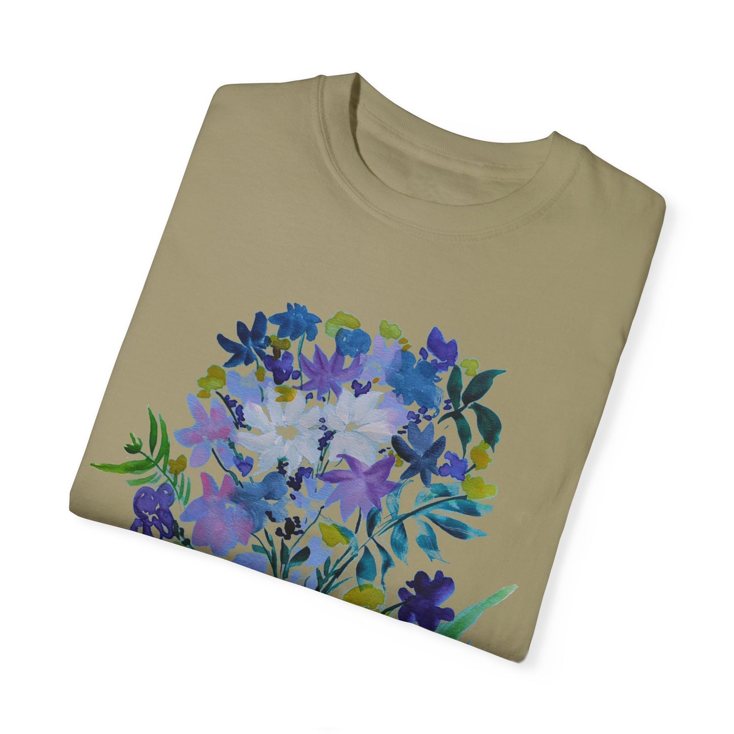 Floral Art Unisex T-Shirt - Garment-Dyed Nature Tee