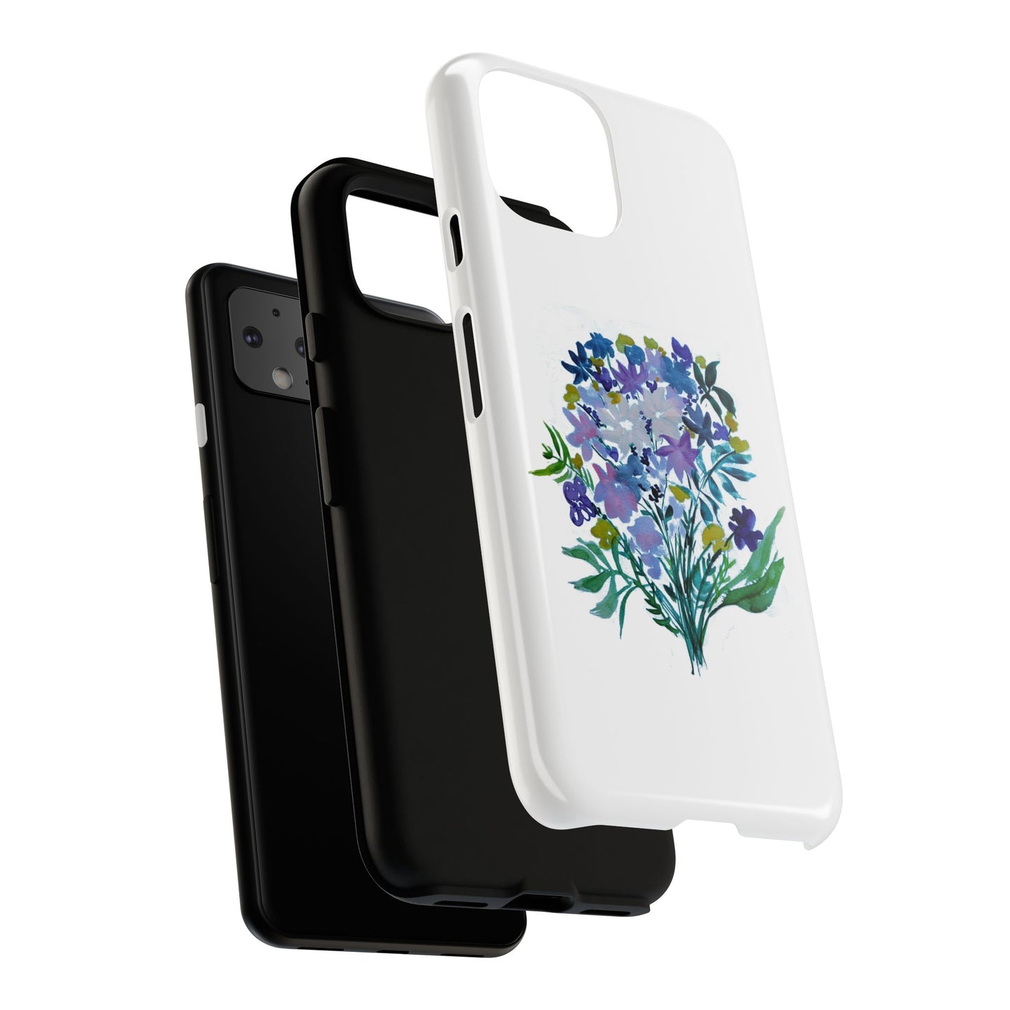 Floral Tough Case for Phone - Vibrant Watercolor Design