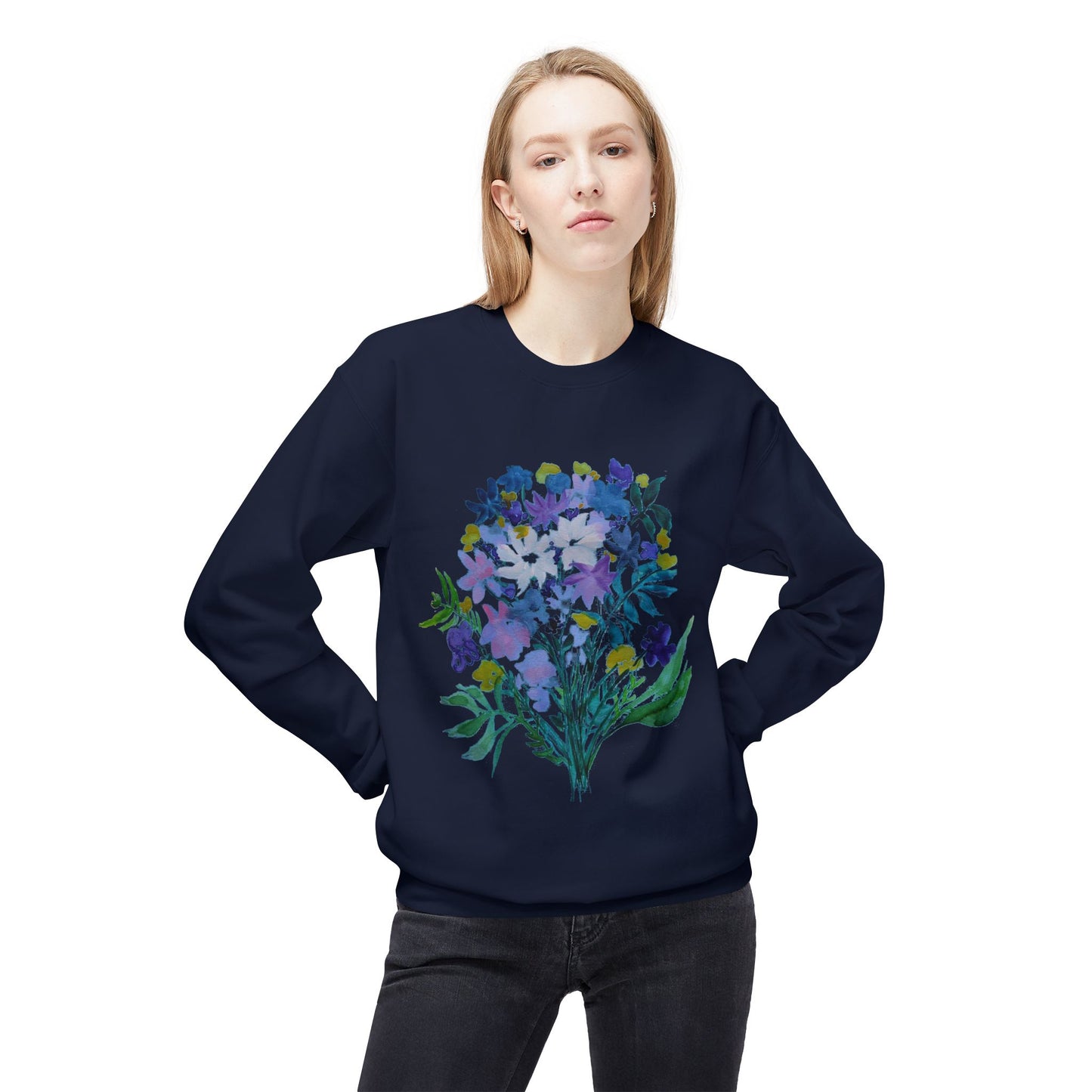 Crewneck Sweatshirt - Cozy Midweight Fleece for Spring