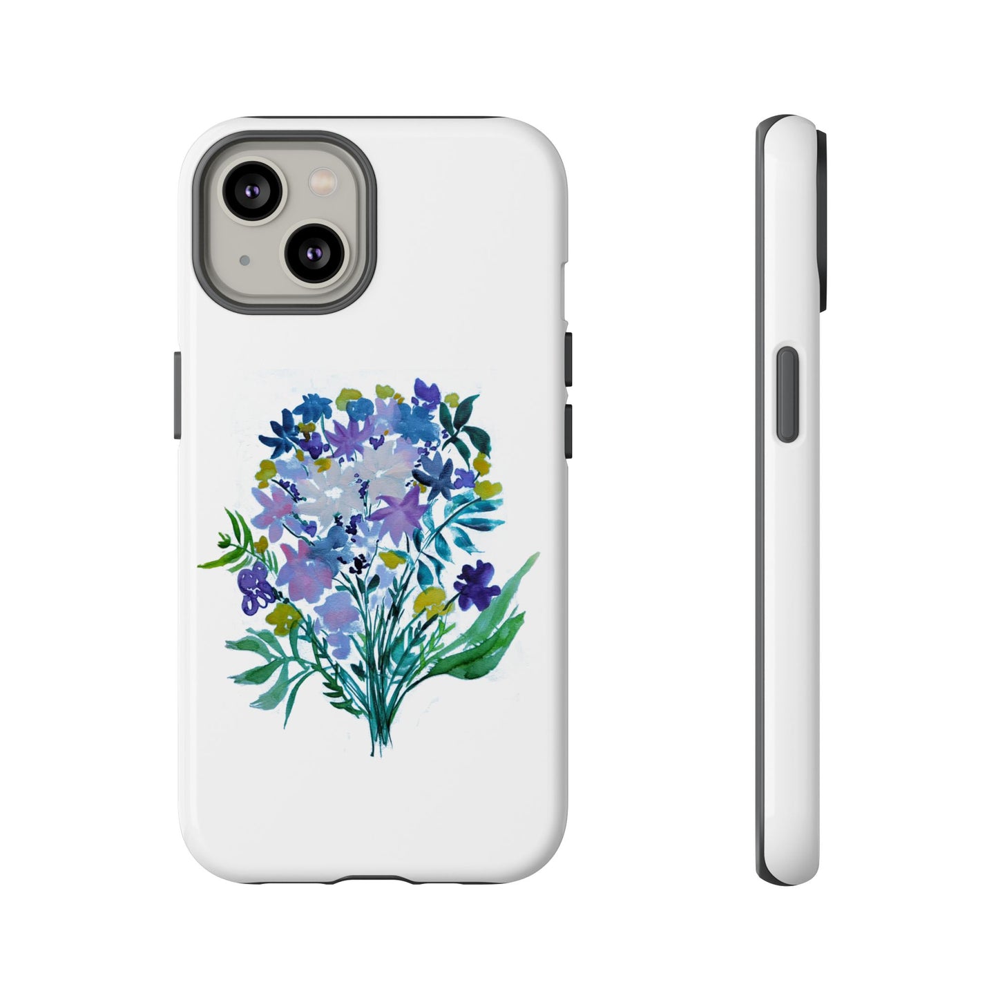 Floral Tough Case for Phone - Vibrant Watercolor Design