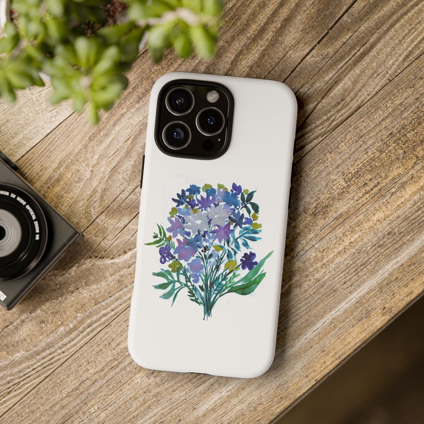 Floral Tough Case for Phone - Vibrant Watercolor Design