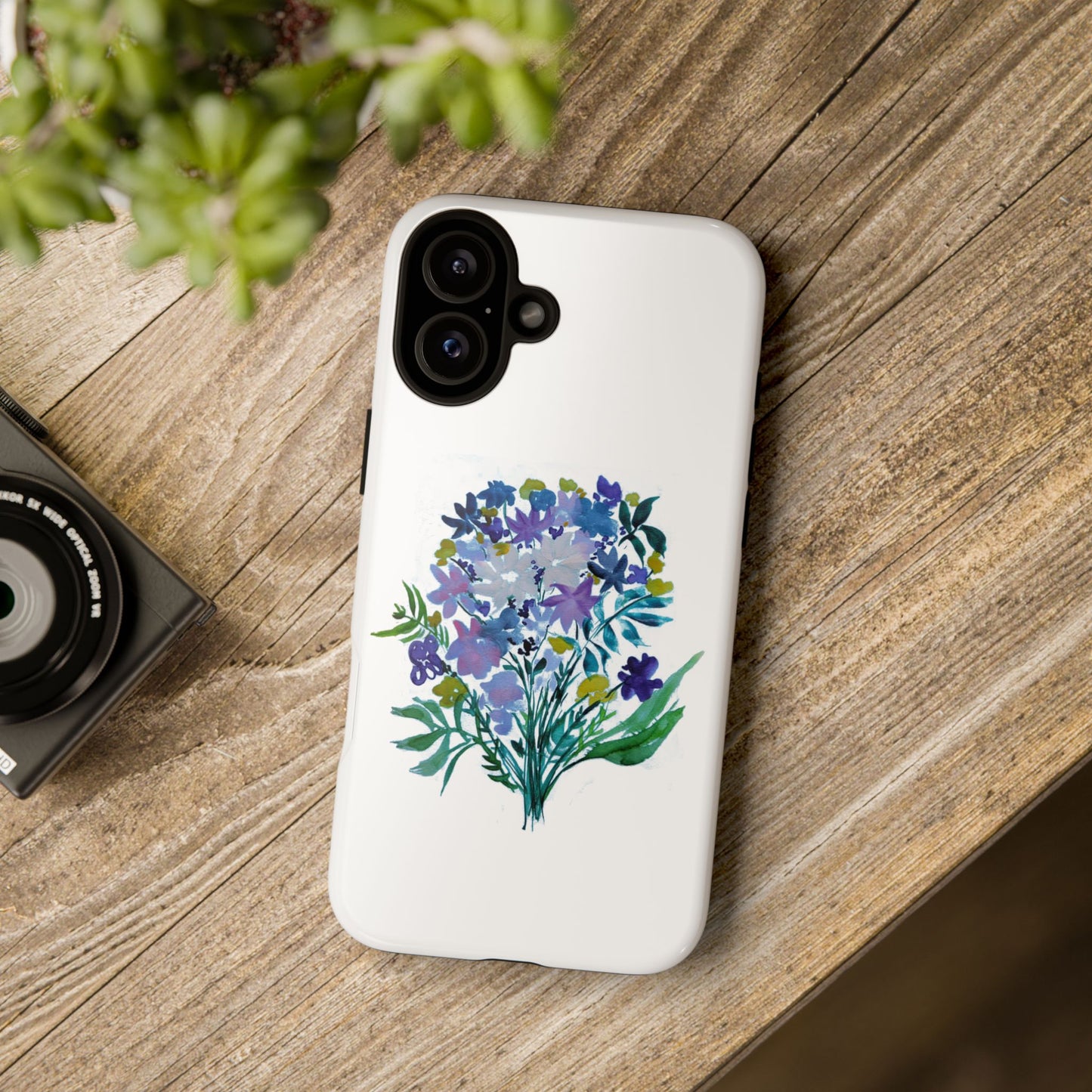Floral Tough Case for Phone - Vibrant Watercolor Design