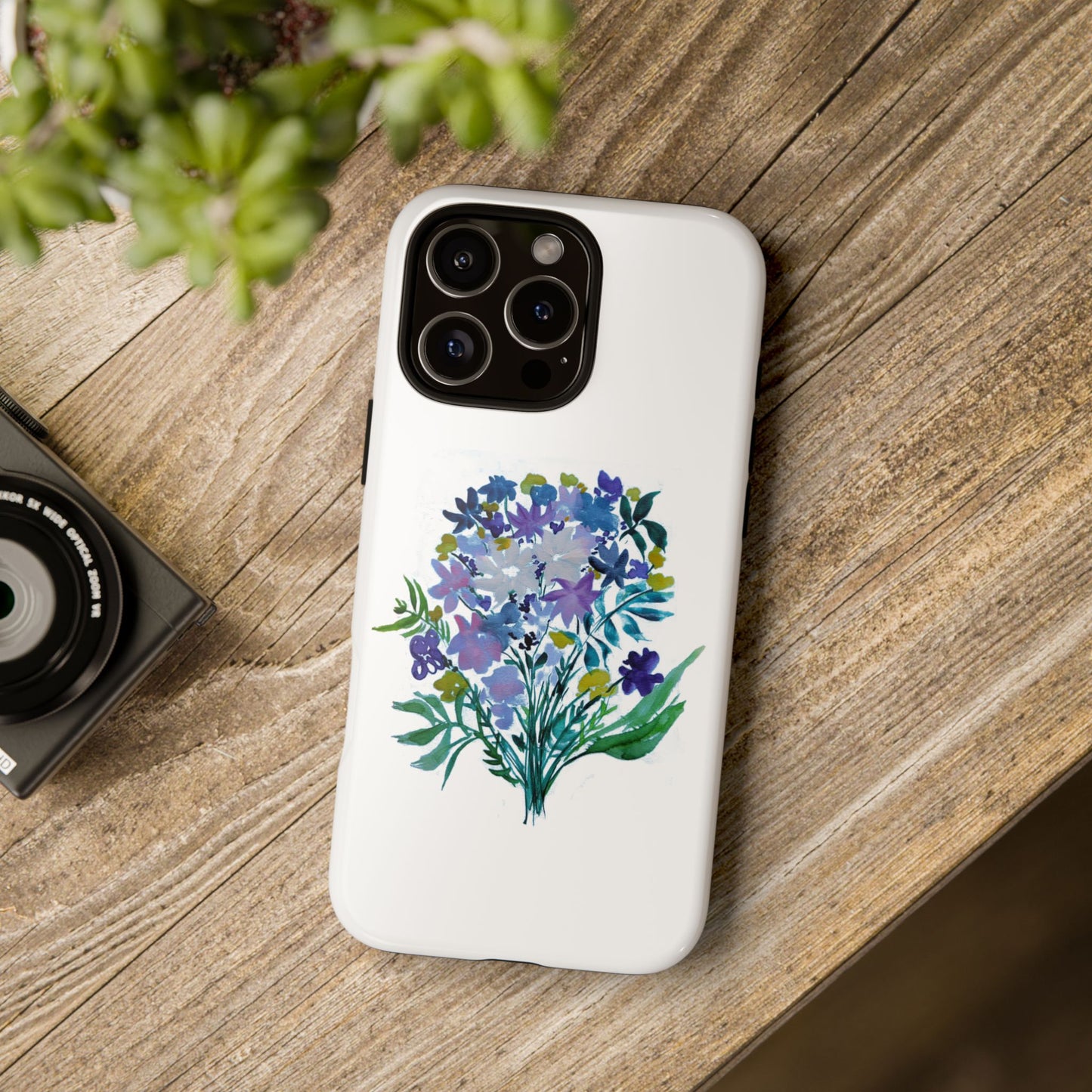 Floral Tough Case for Phone - Vibrant Watercolor Design
