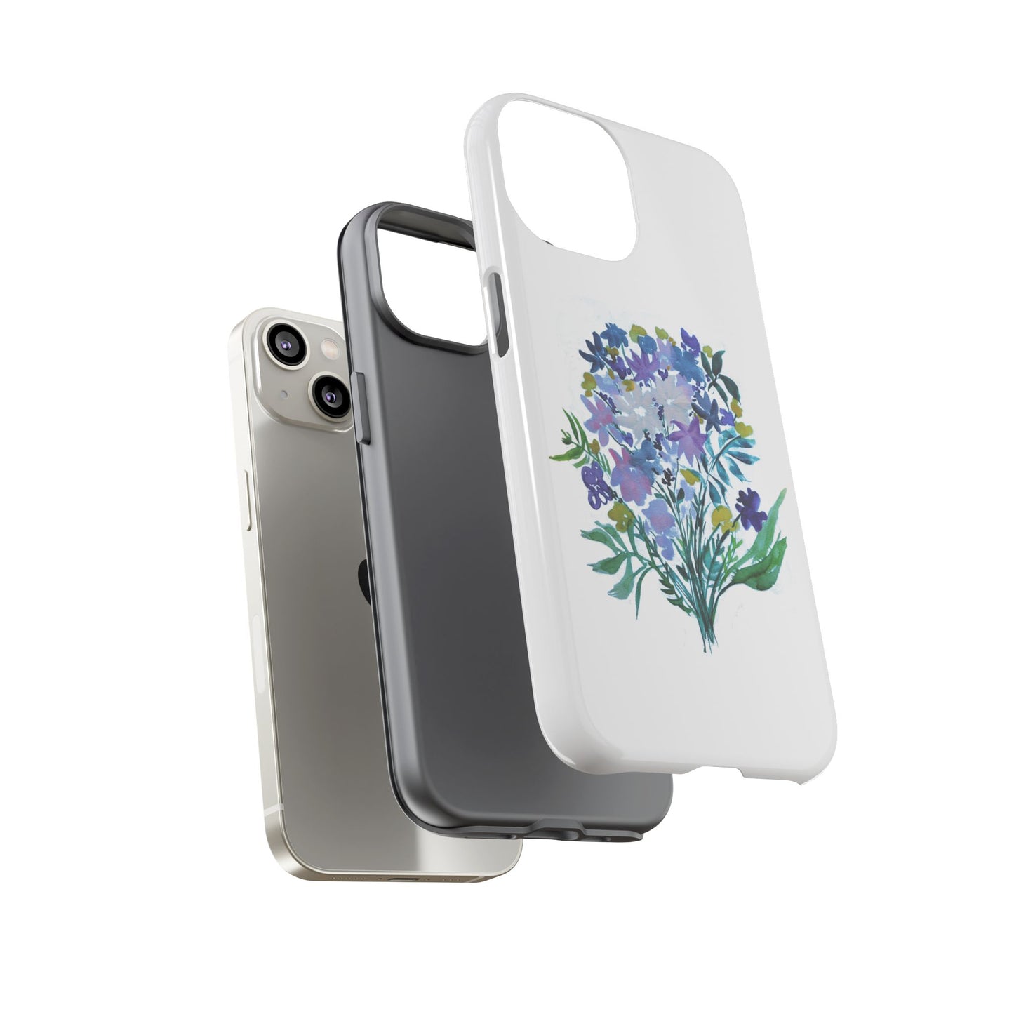 Floral Tough Case for Phone - Vibrant Watercolor Design