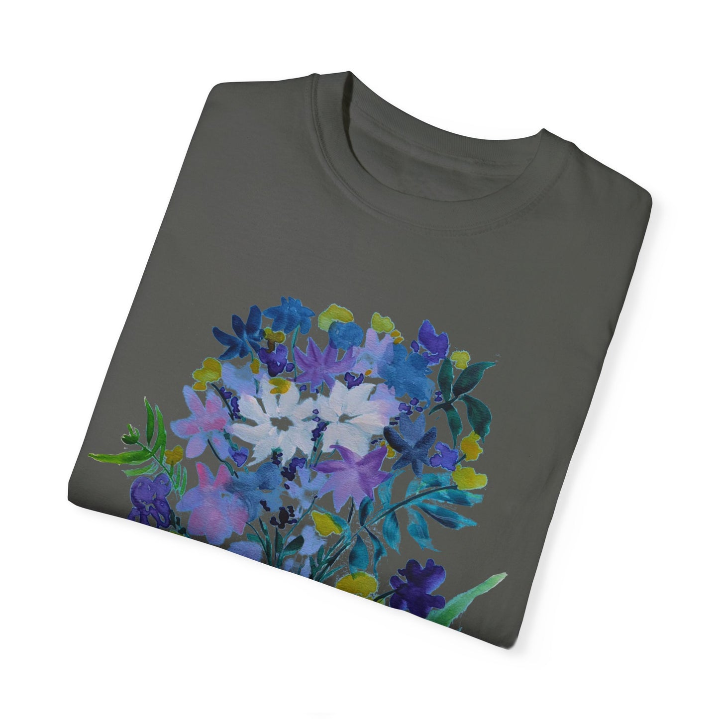 Floral Art Unisex T-Shirt - Garment-Dyed Nature Tee