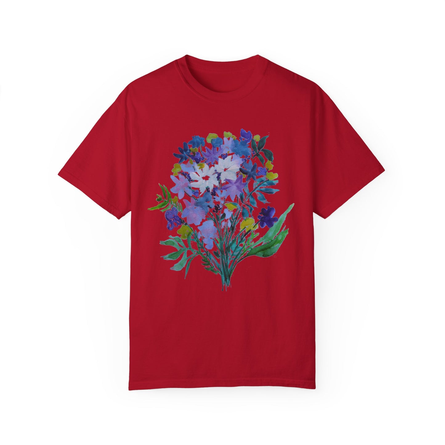Floral Art Unisex T-Shirt - Garment-Dyed Nature Tee