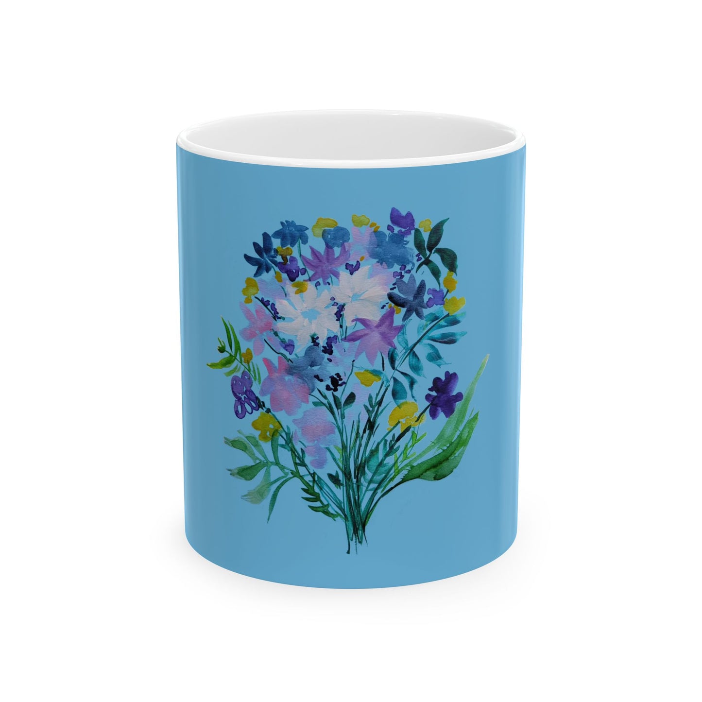Light Blue Ceramic Mug, (11oz, 15oz)