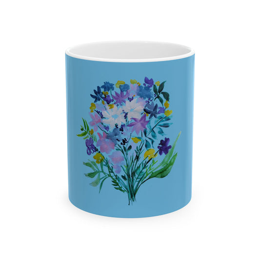 Light Blue Ceramic Mug, (11oz, 15oz)