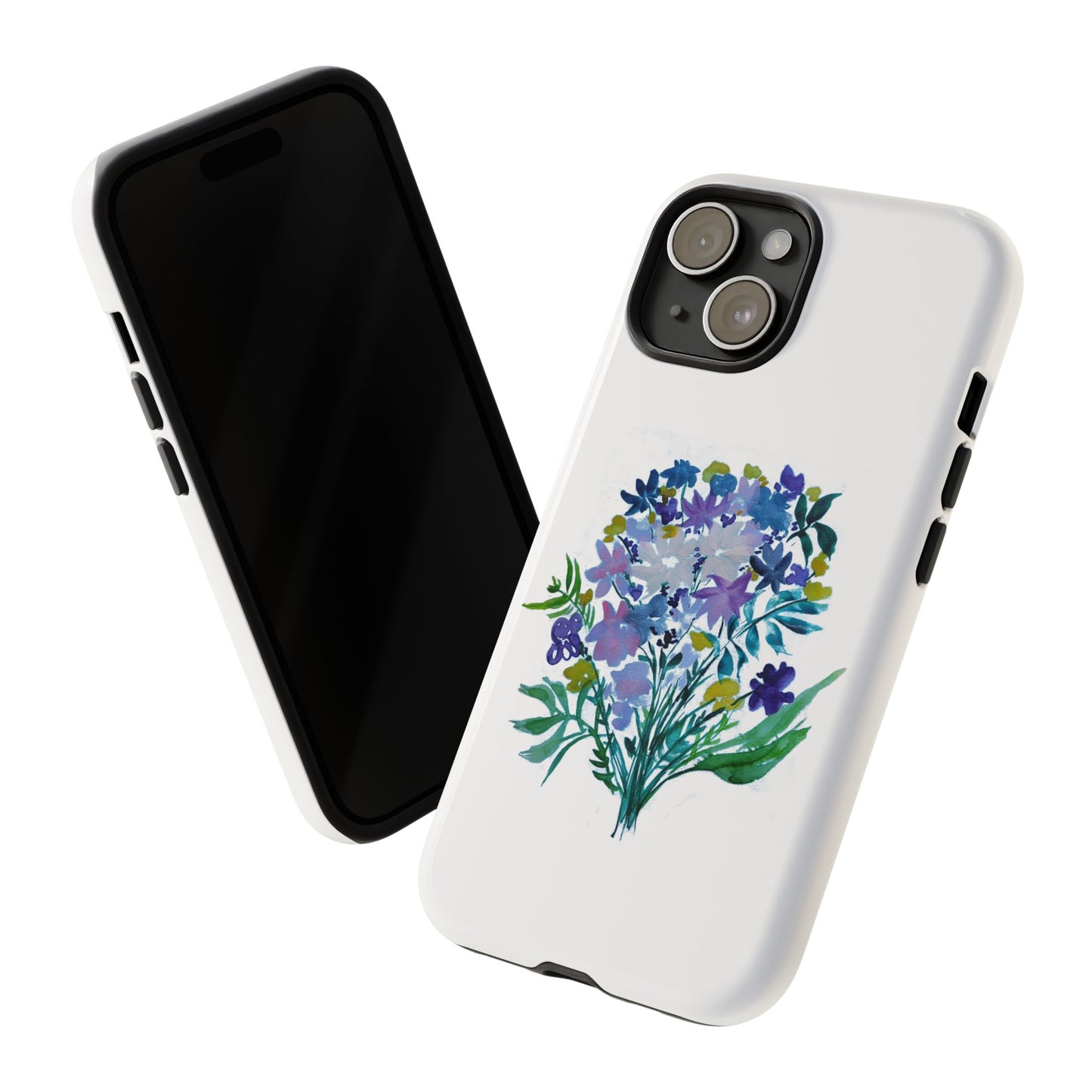 Floral Tough Case for Phone - Vibrant Watercolor Design