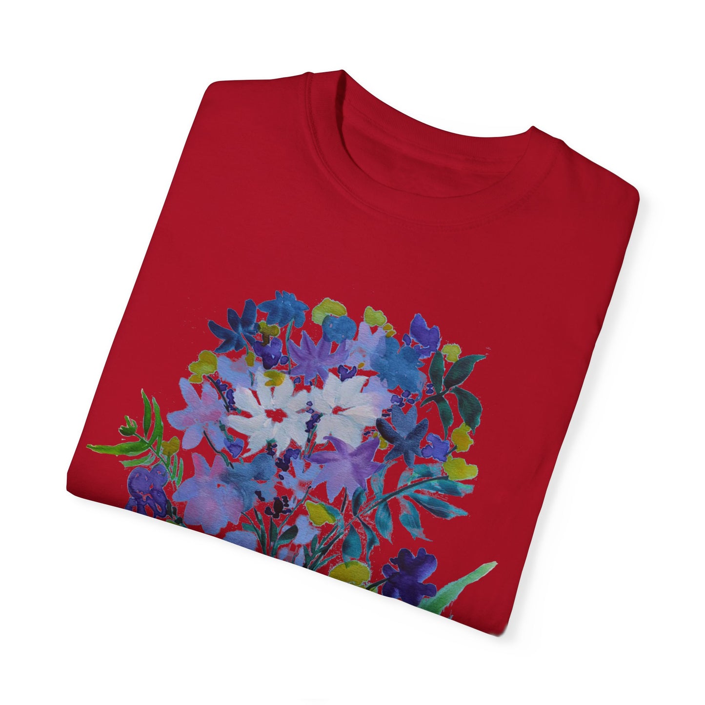 Floral Art Unisex T-Shirt - Garment-Dyed Nature Tee