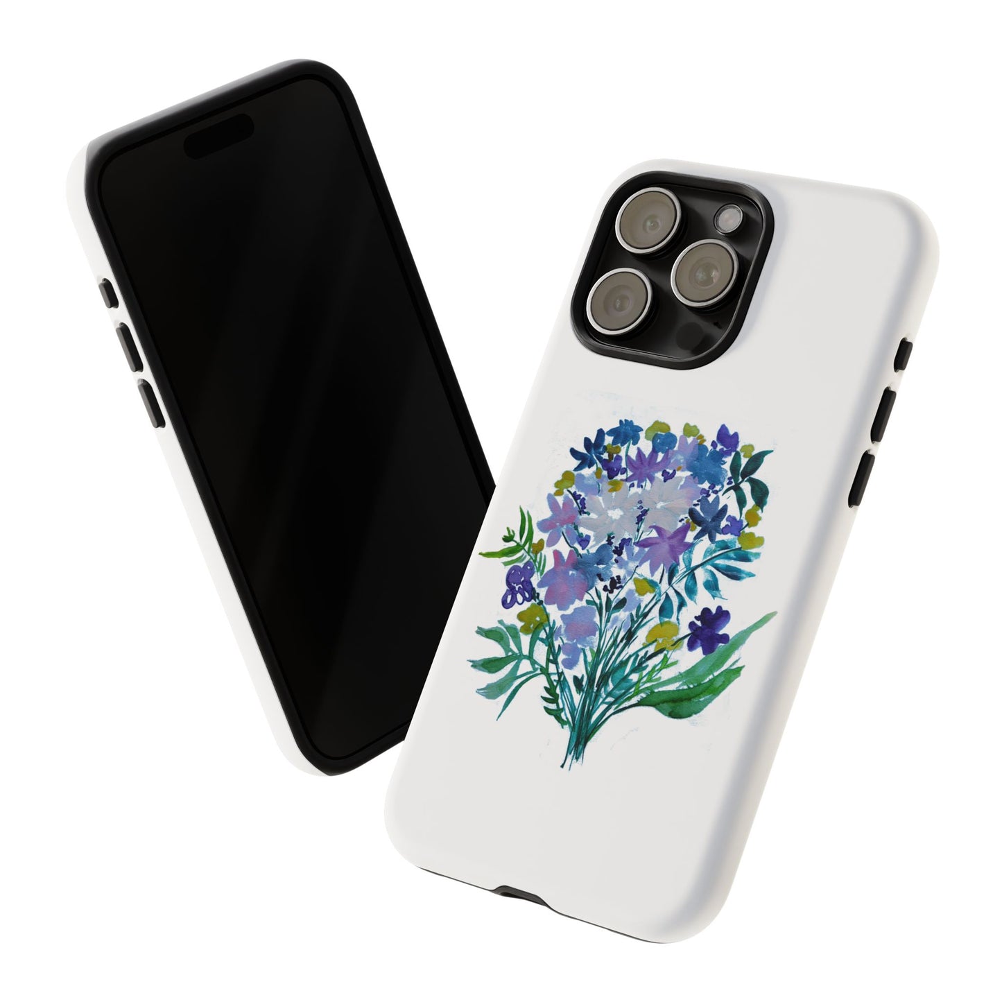 Floral Tough Case for Phone - Vibrant Watercolor Design
