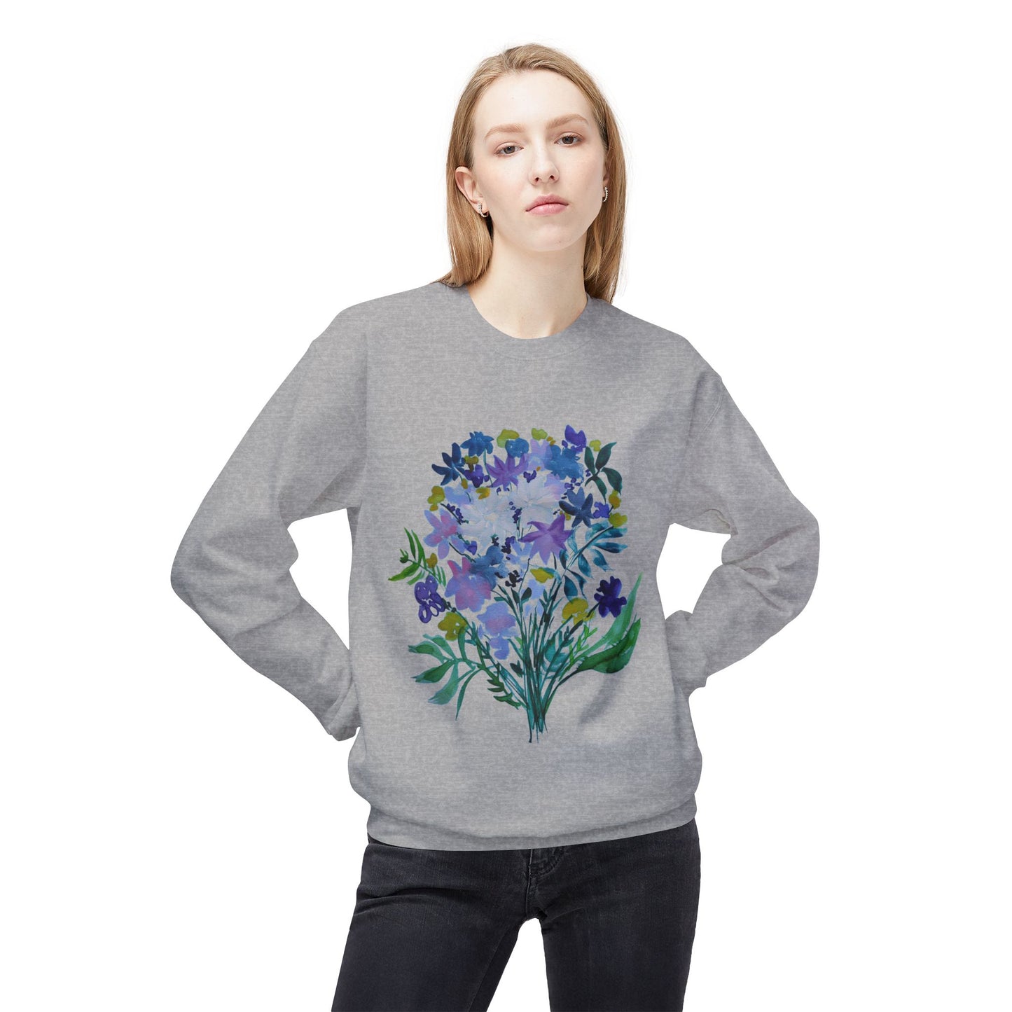 Crewneck Sweatshirt - Cozy Midweight Fleece for Spring