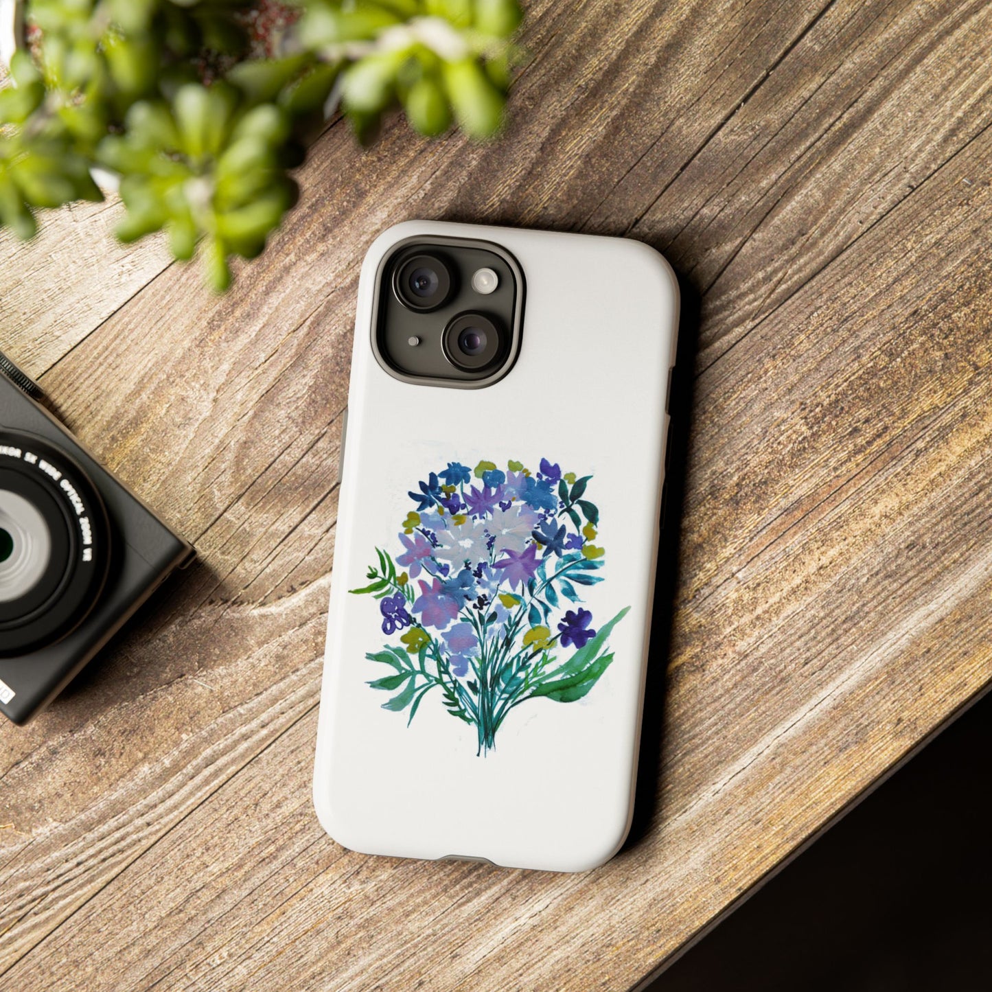 Floral Tough Case for Phone - Vibrant Watercolor Design