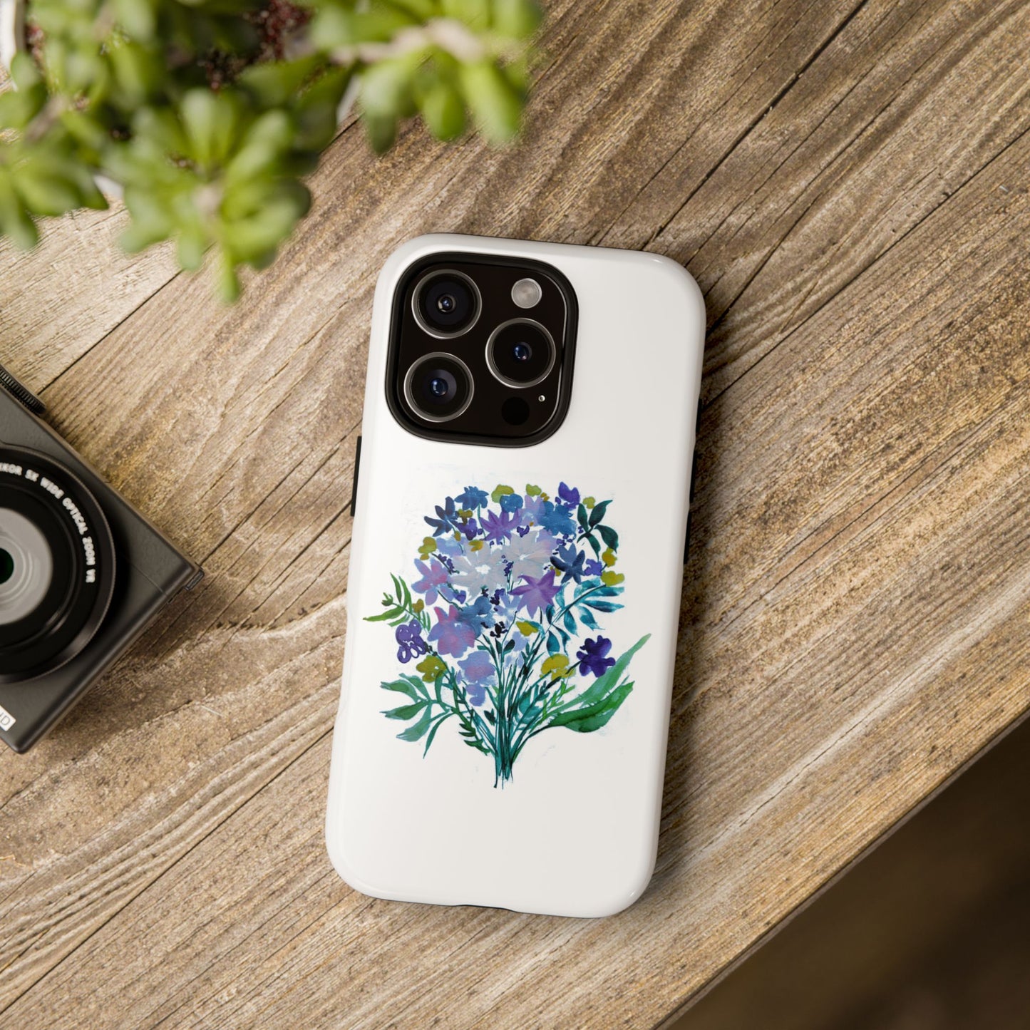 Floral Tough Case for Phone - Vibrant Watercolor Design
