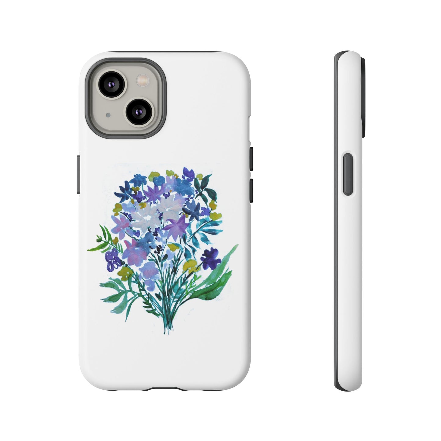 Floral Tough Case for Phone - Vibrant Watercolor Design