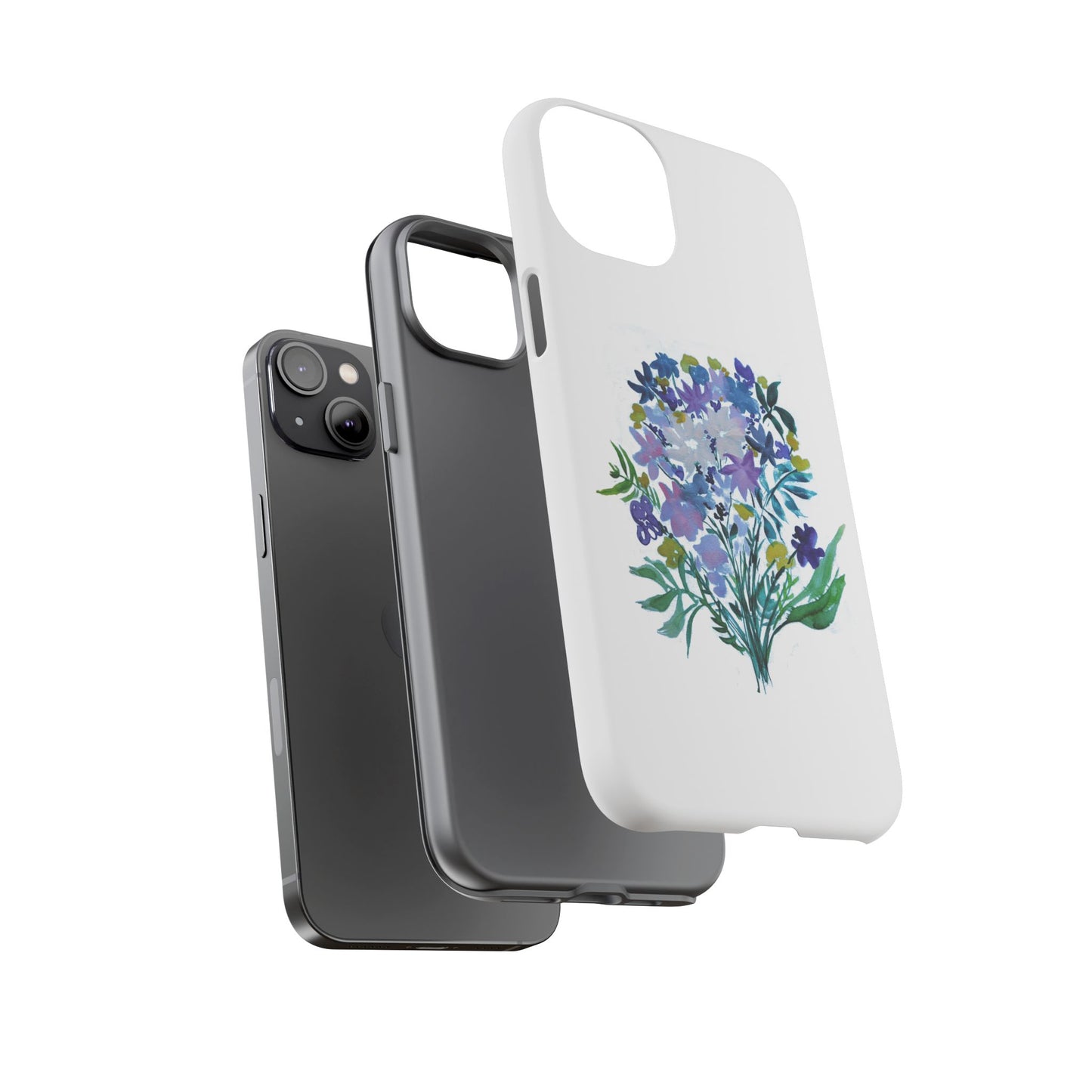 Floral Tough Case for Phone - Vibrant Watercolor Design