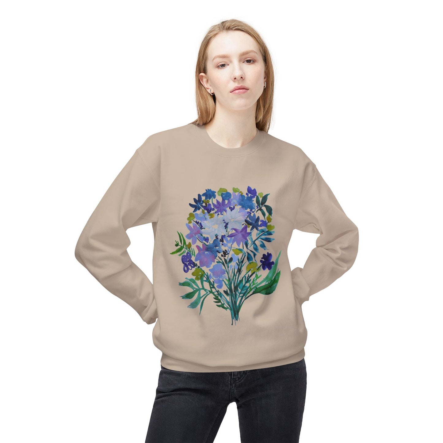 Crewneck Sweatshirt - Cozy Midweight Fleece for Spring