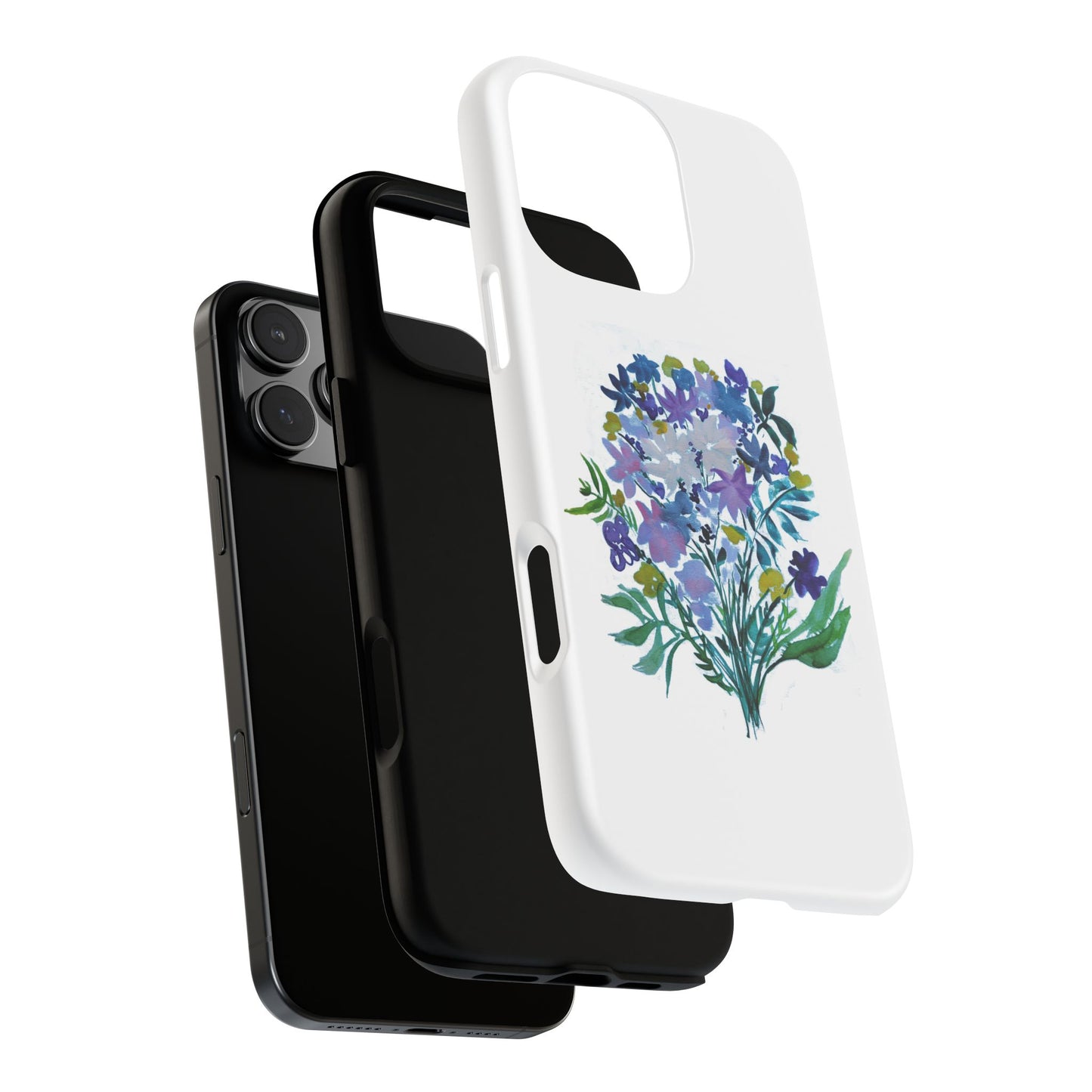 Floral Tough Case for Phone - Vibrant Watercolor Design