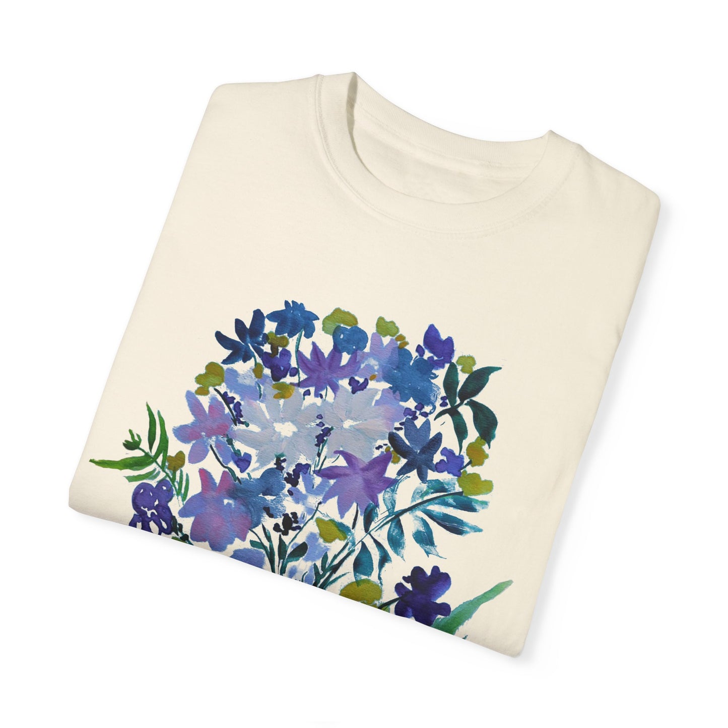 Floral Art Unisex T-Shirt - Garment-Dyed Nature Tee