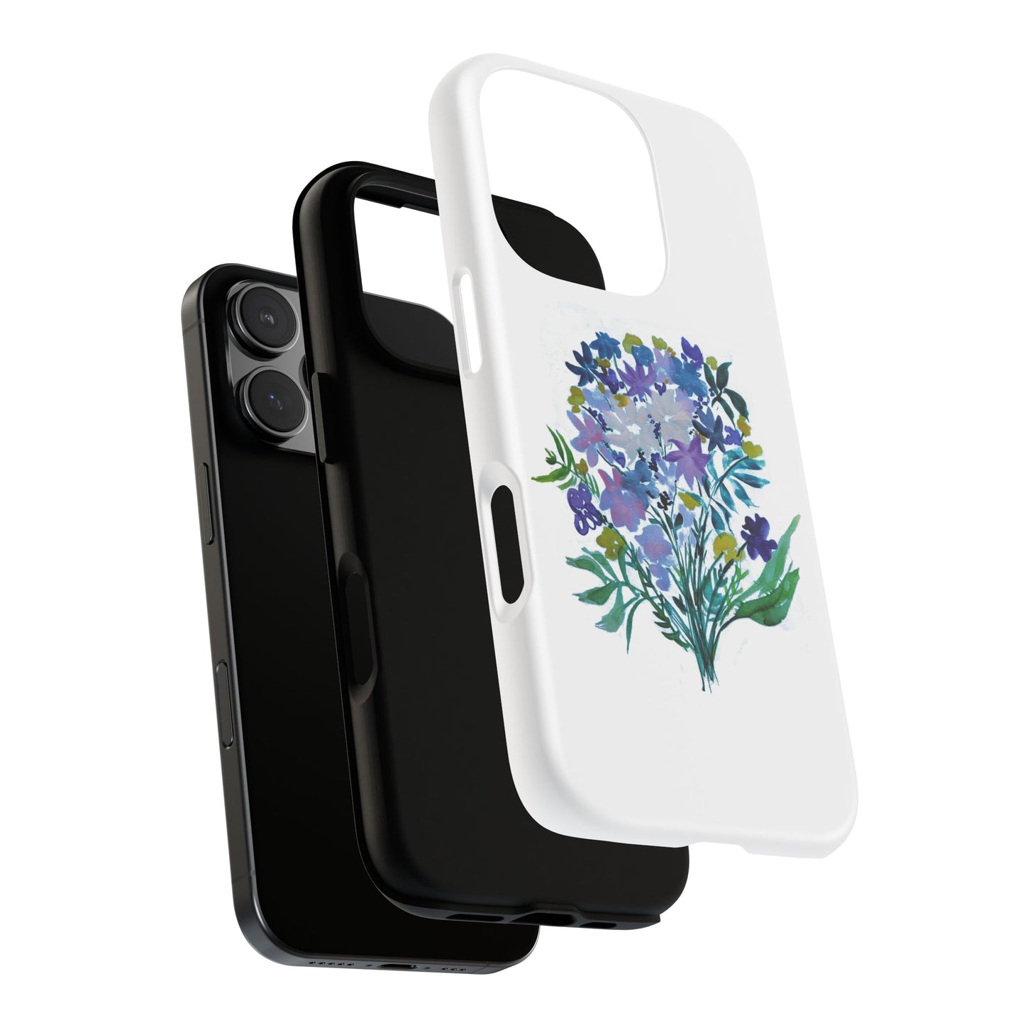 Floral Tough Case for Phone - Vibrant Watercolor Design