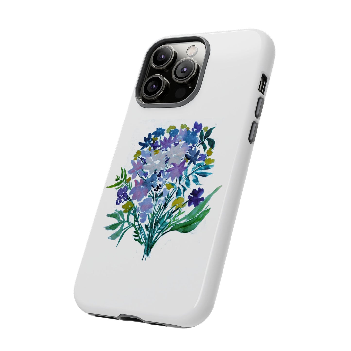 Floral Tough Case for Phone - Vibrant Watercolor Design