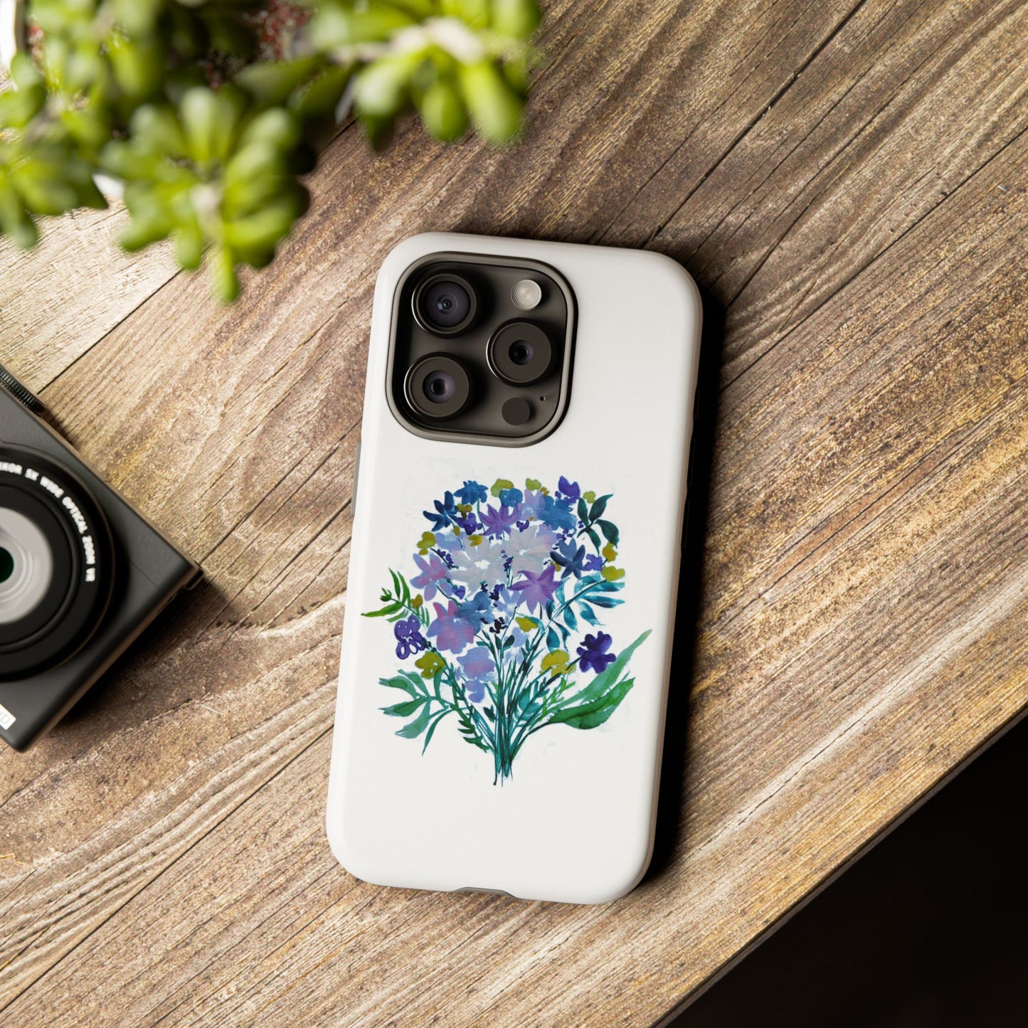 Floral Tough Case for Phone - Vibrant Watercolor Design