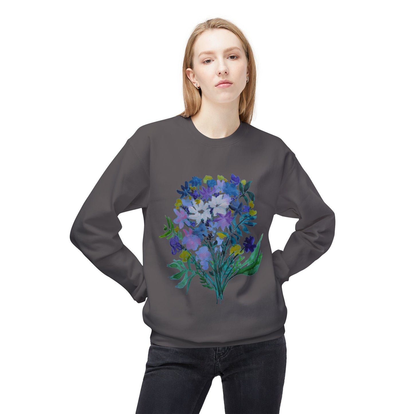 Crewneck Sweatshirt - Cozy Midweight Fleece for Spring