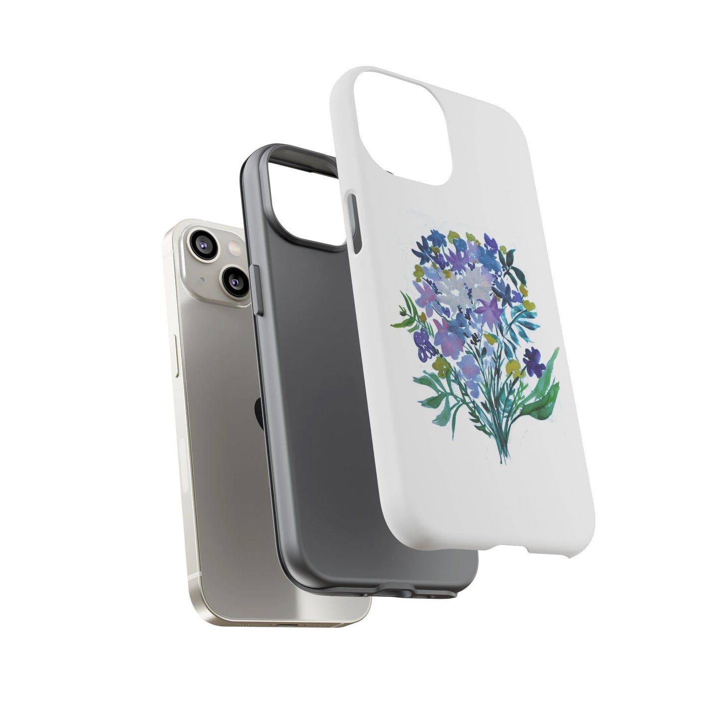 Floral Tough Case for Phone - Vibrant Watercolor Design