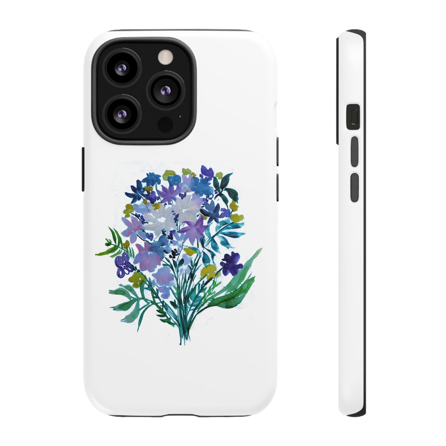Floral Tough Case for Phone - Vibrant Watercolor Design
