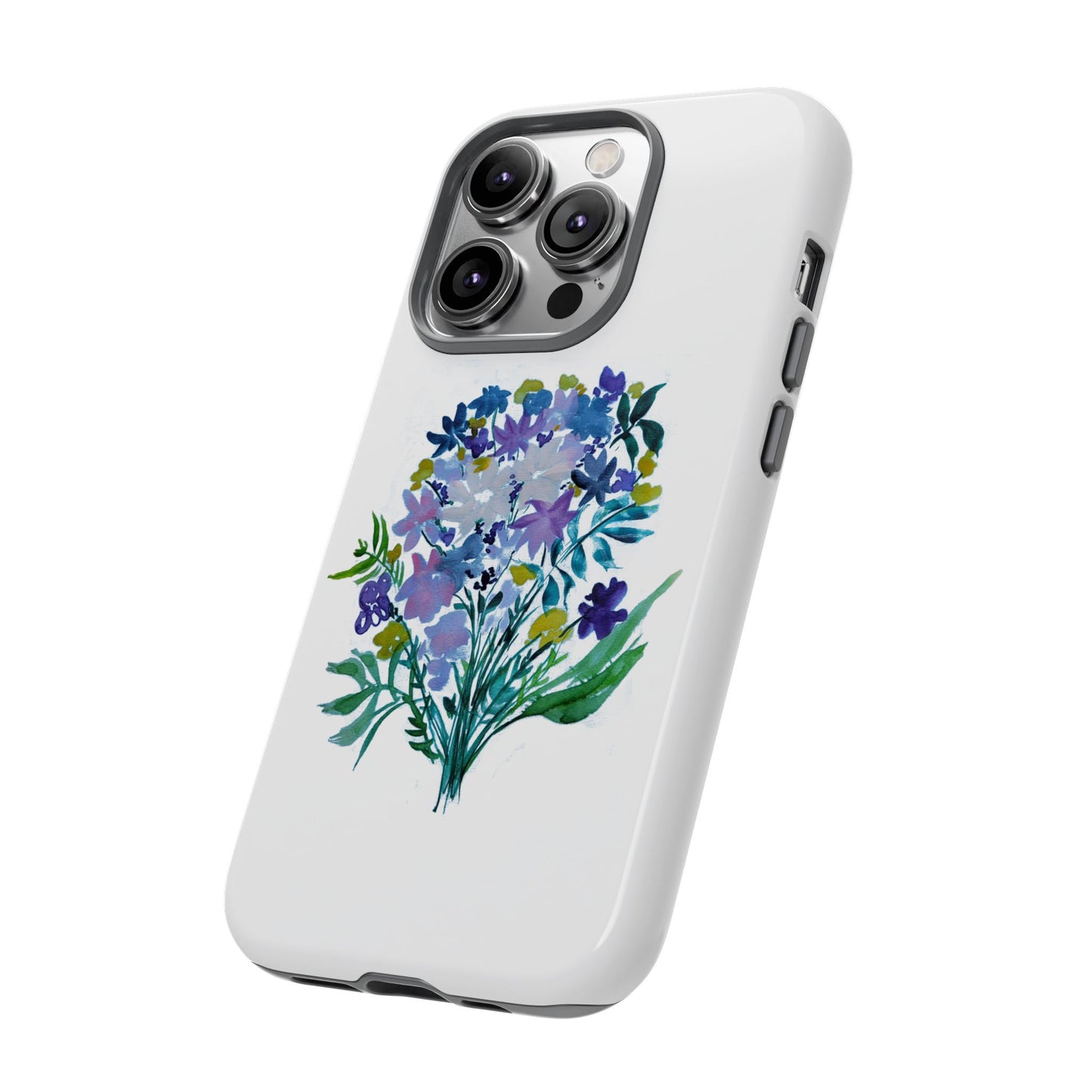 Floral Tough Case for Phone - Vibrant Watercolor Design
