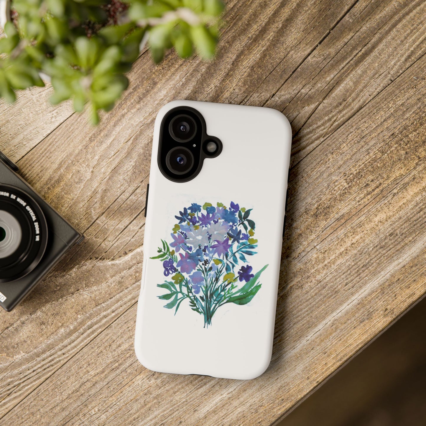 Floral Tough Case for Phone - Vibrant Watercolor Design
