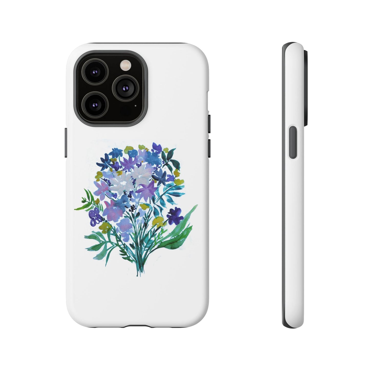 Floral Tough Case for Phone - Vibrant Watercolor Design