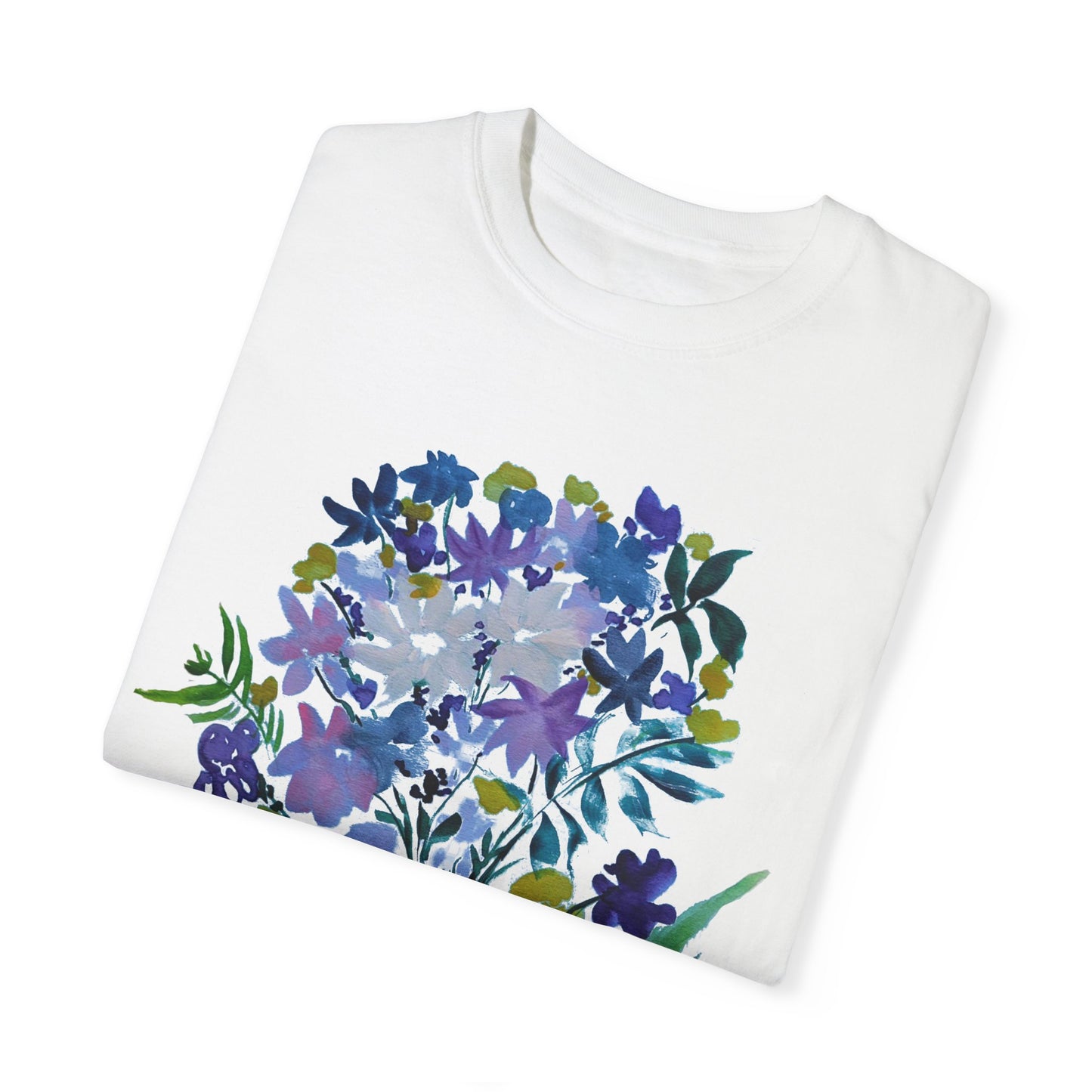 Floral Art Unisex T-Shirt - Garment-Dyed Nature Tee