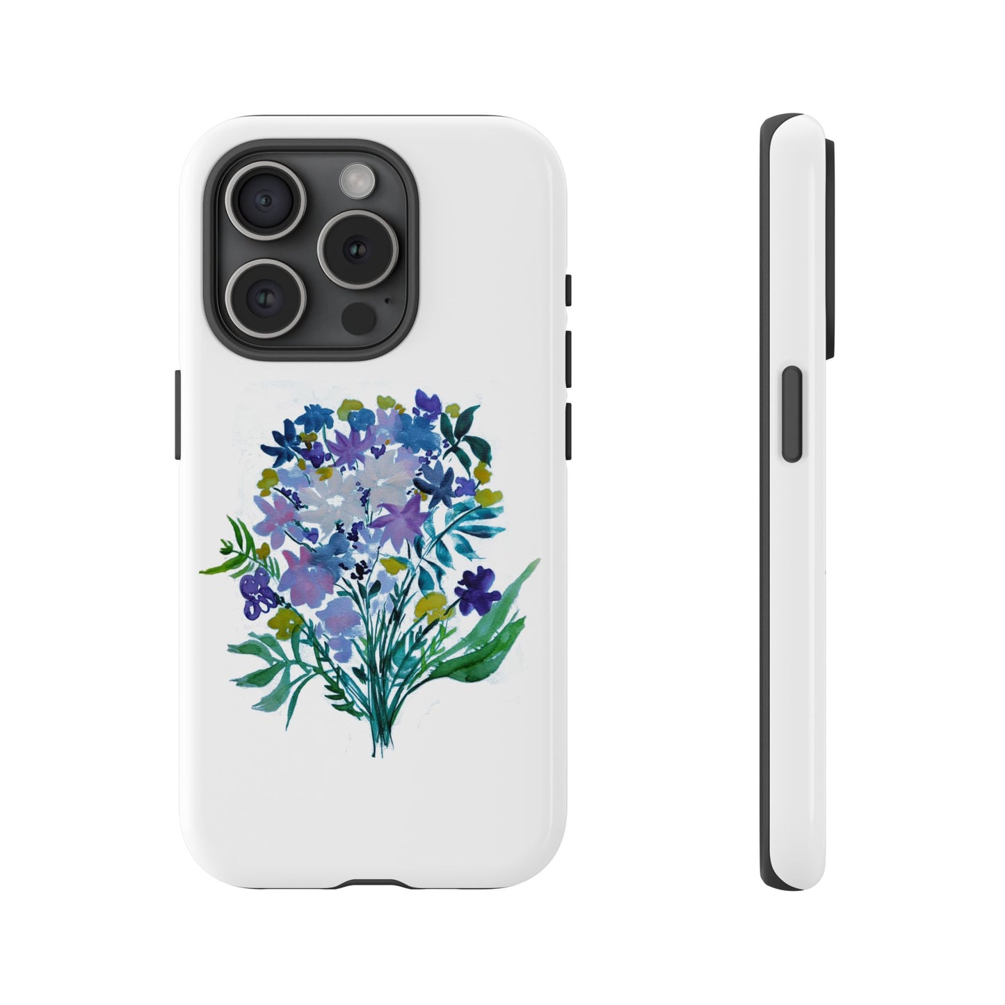 Floral Tough Case for Phone - Vibrant Watercolor Design