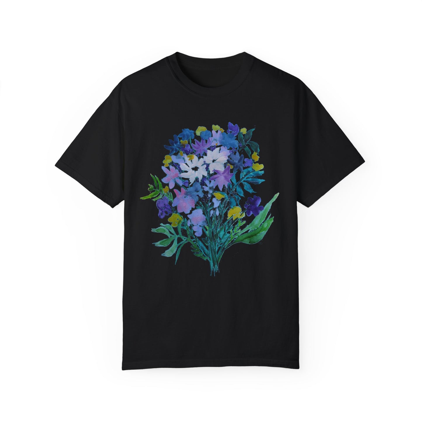 Floral Art Unisex T-Shirt - Garment-Dyed Nature Tee