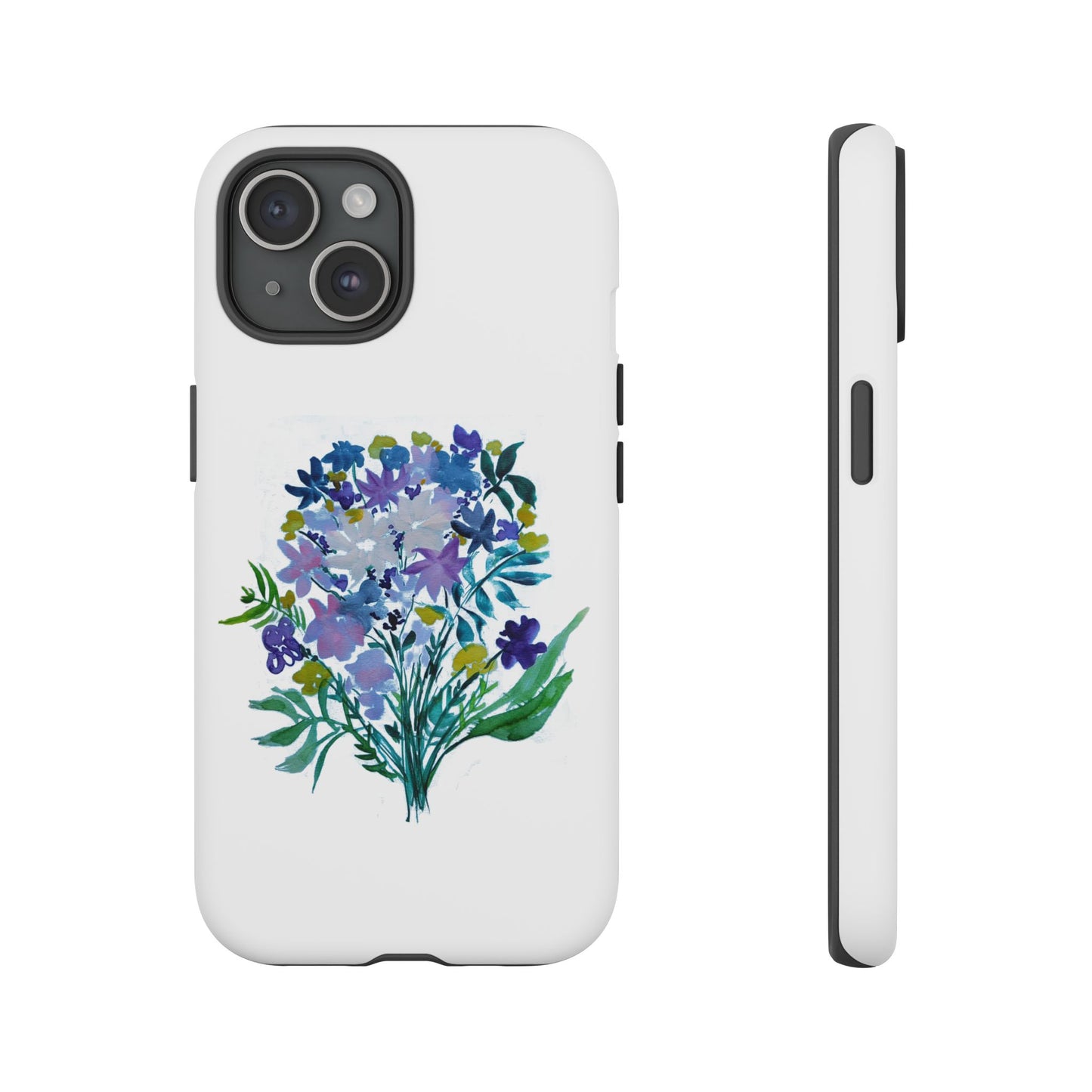 Floral Tough Case for Phone - Vibrant Watercolor Design