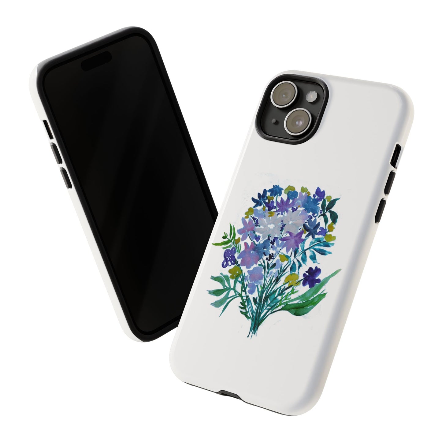 Floral Tough Case for Phone - Vibrant Watercolor Design