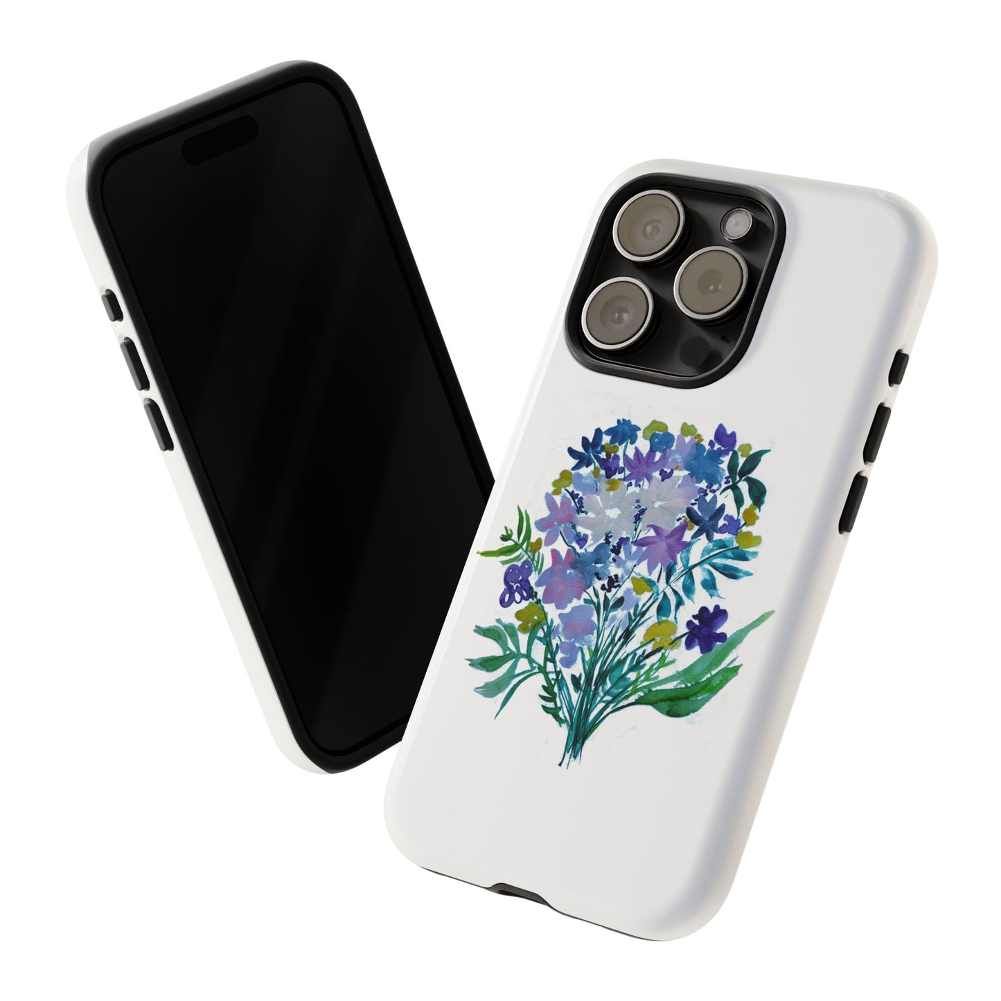 Floral Tough Case for Phone - Vibrant Watercolor Design