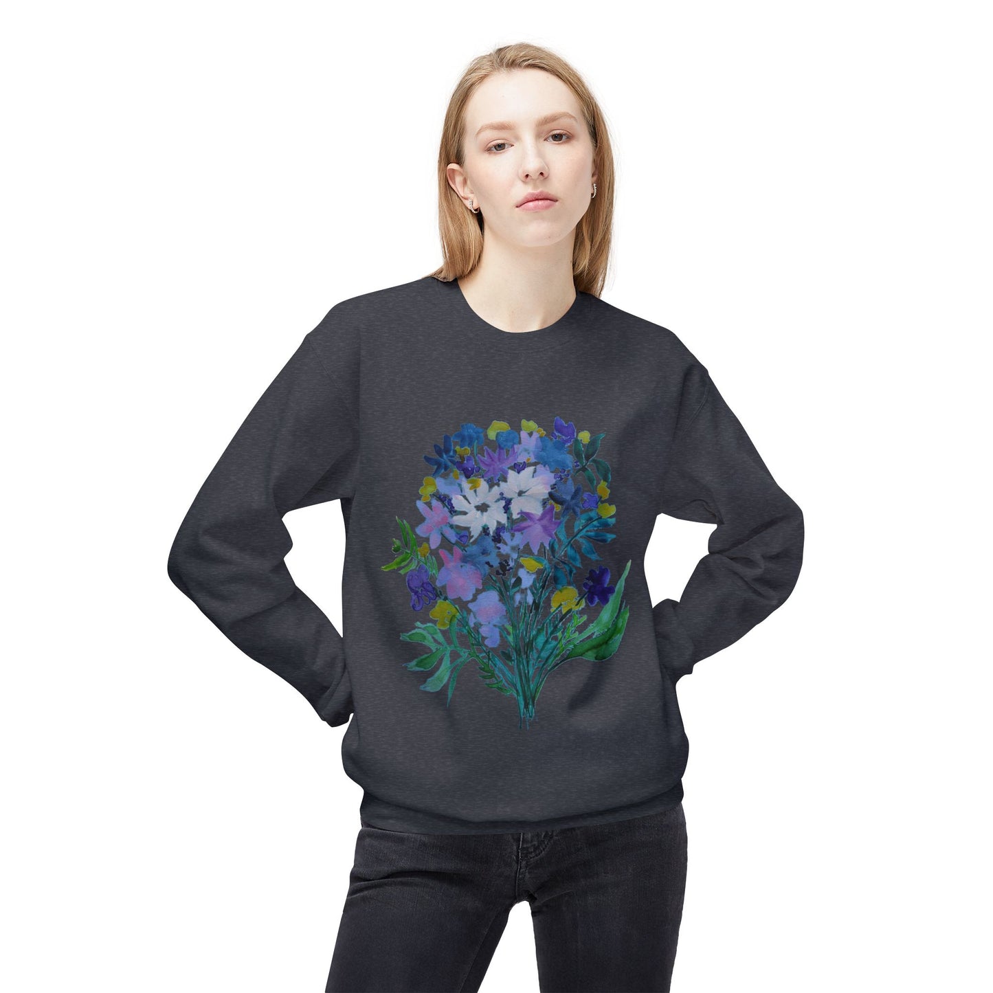 Crewneck Sweatshirt - Cozy Midweight Fleece for Spring