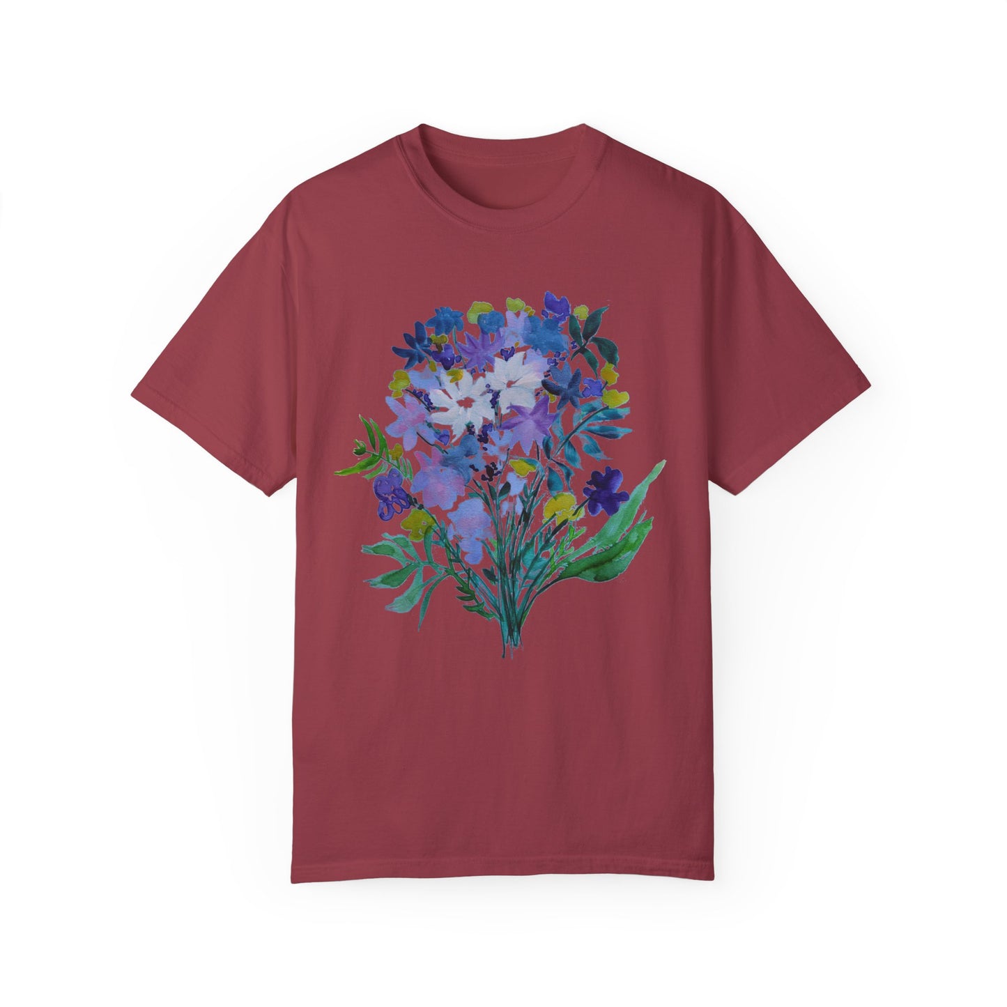Floral Art Unisex T-Shirt - Garment-Dyed Nature Tee