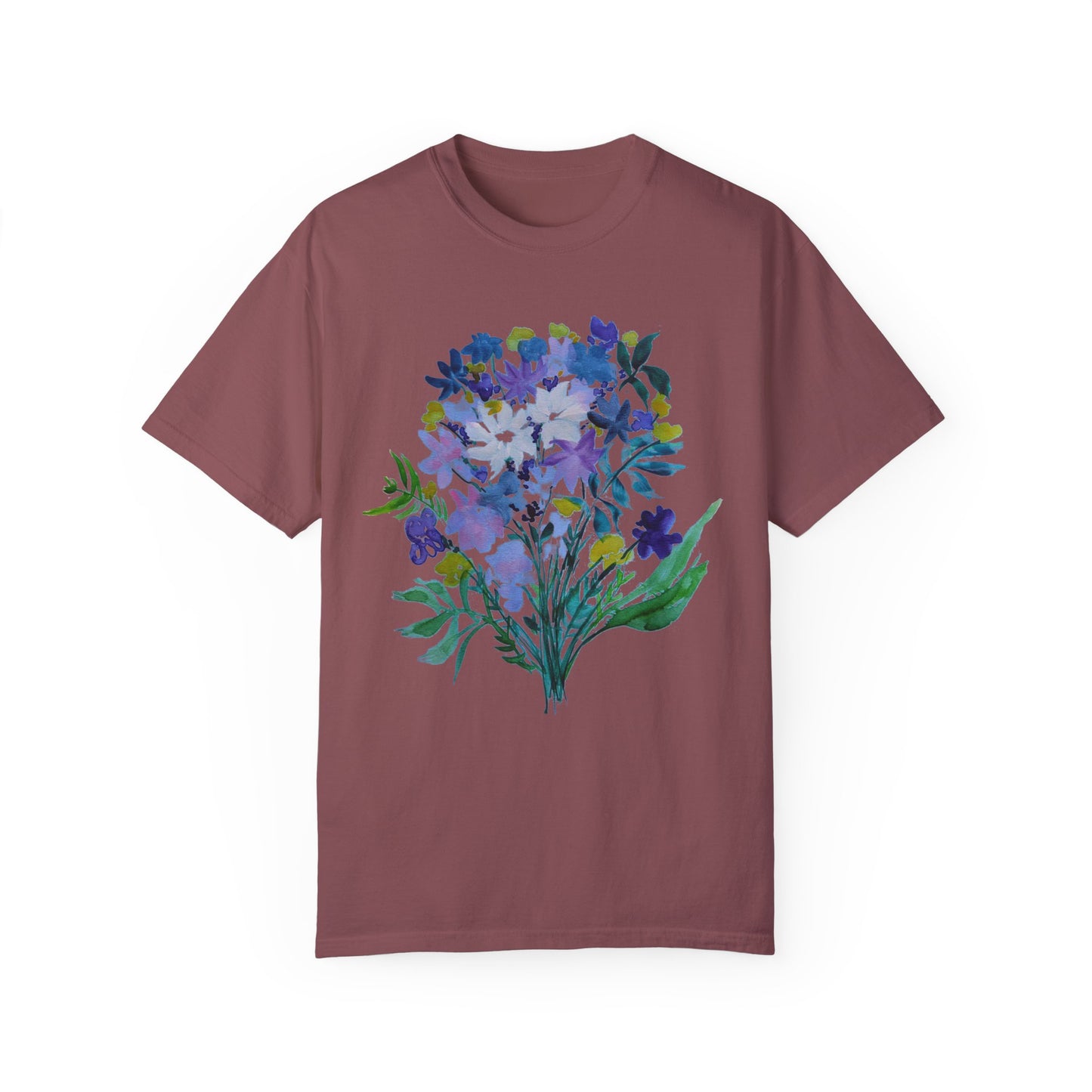 Floral Art Unisex T-Shirt - Garment-Dyed Nature Tee