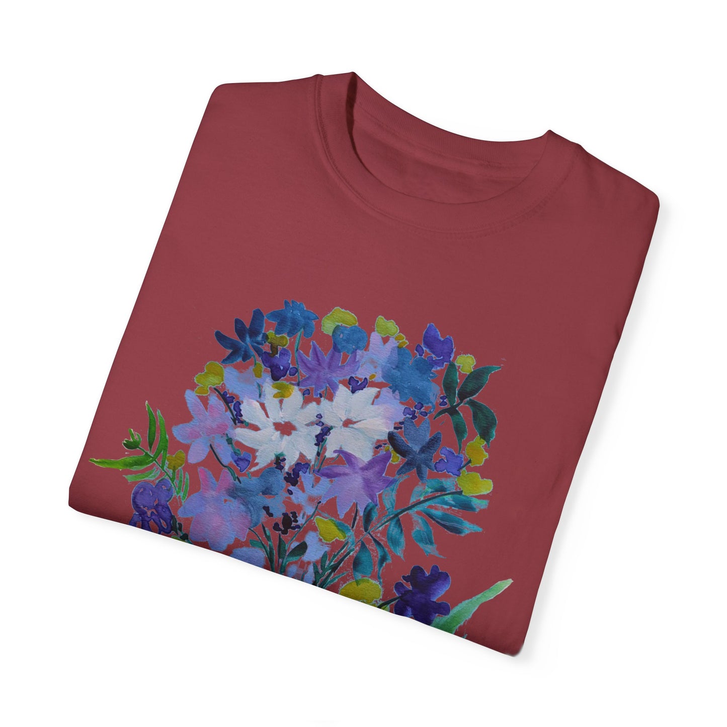 Floral Art Unisex T-Shirt - Garment-Dyed Nature Tee