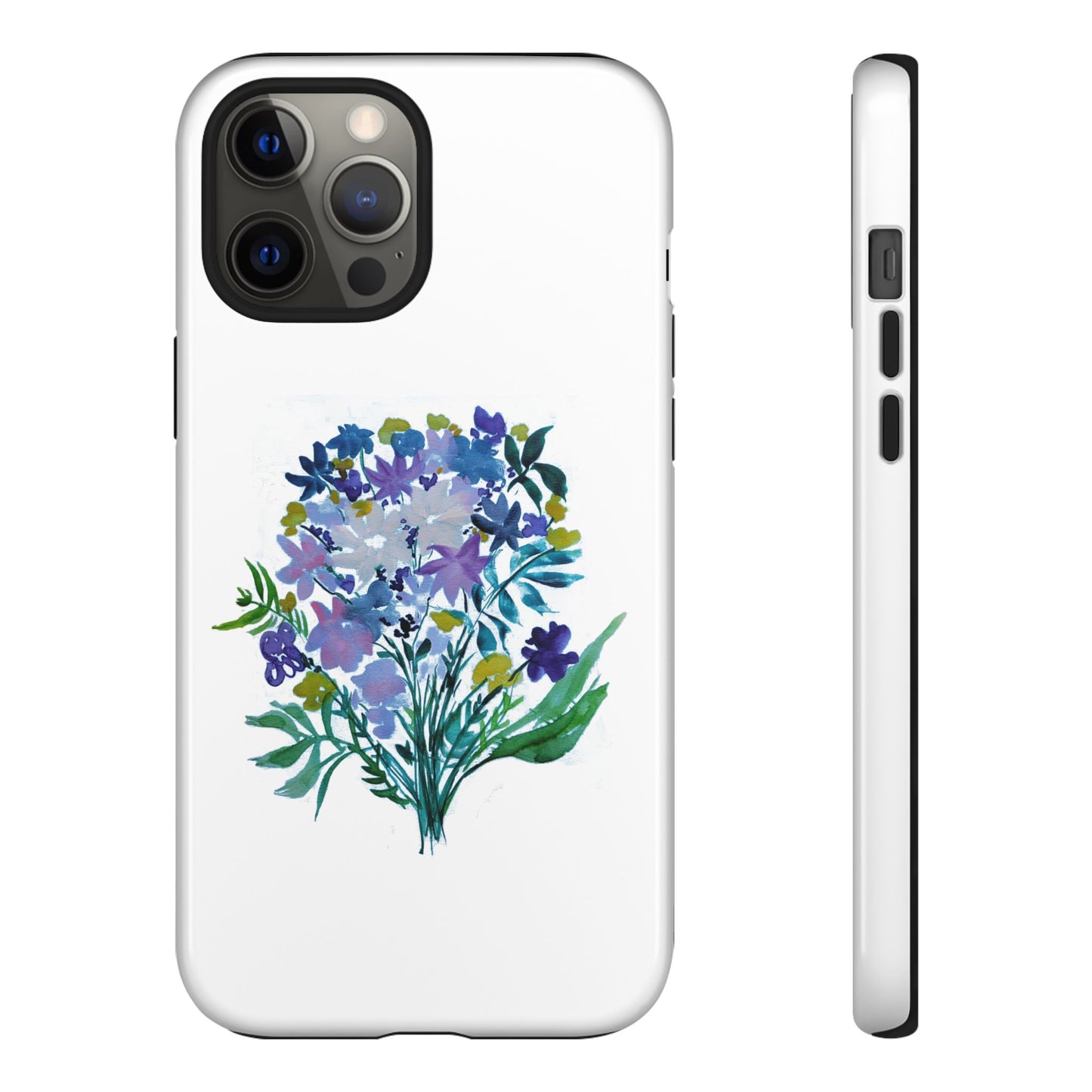 Floral Tough Case for Phone - Vibrant Watercolor Design