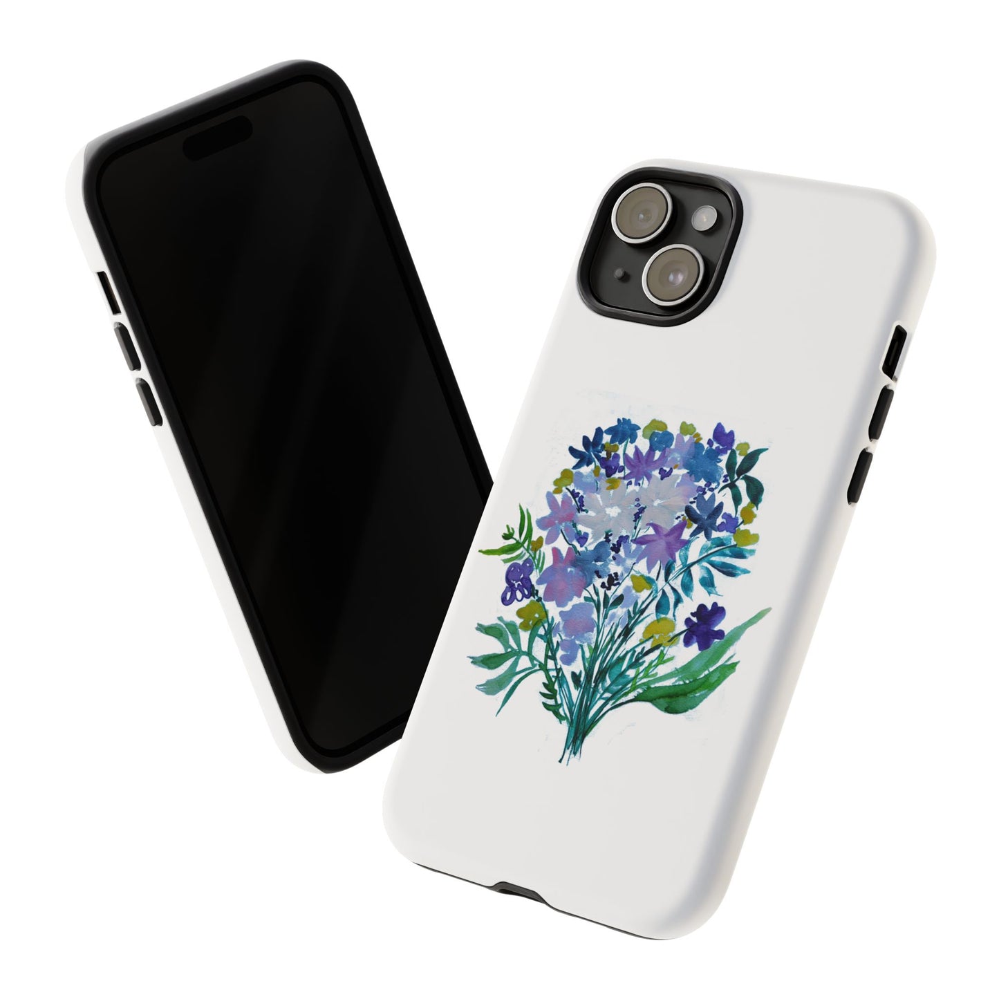 Floral Tough Case for Phone - Vibrant Watercolor Design