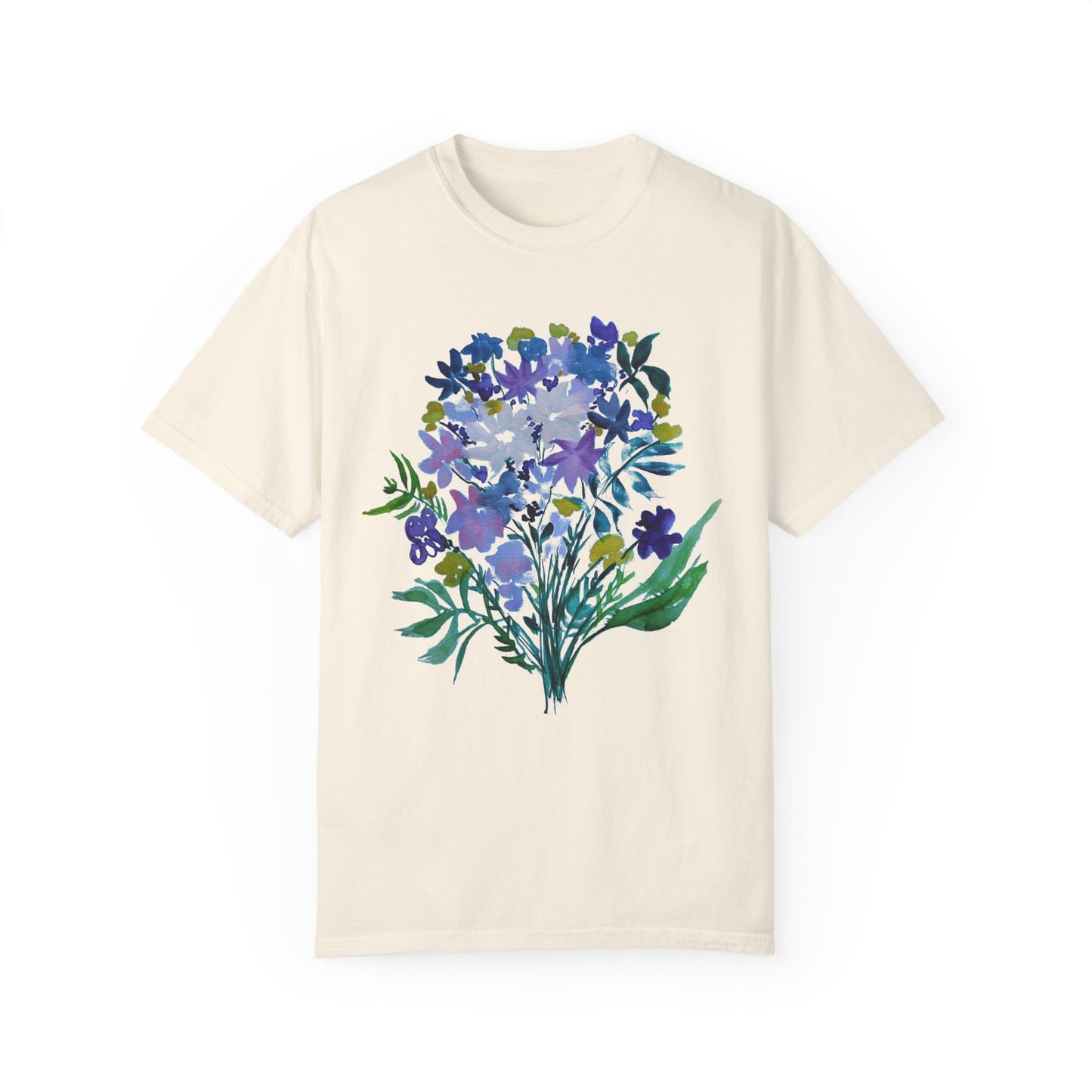 Floral Art Unisex T-Shirt - Garment-Dyed Nature Tee